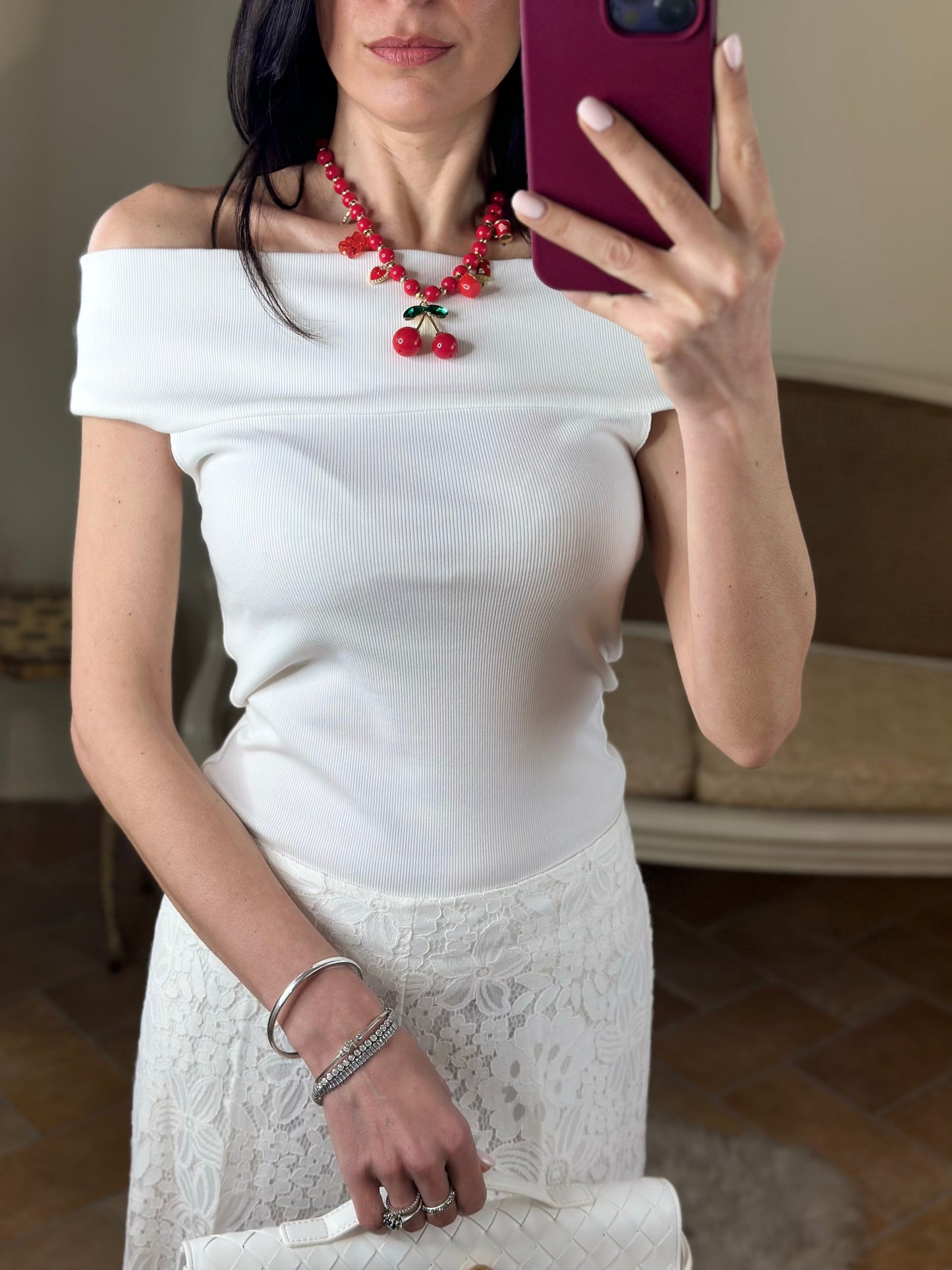 Collana con perle CHERRIES