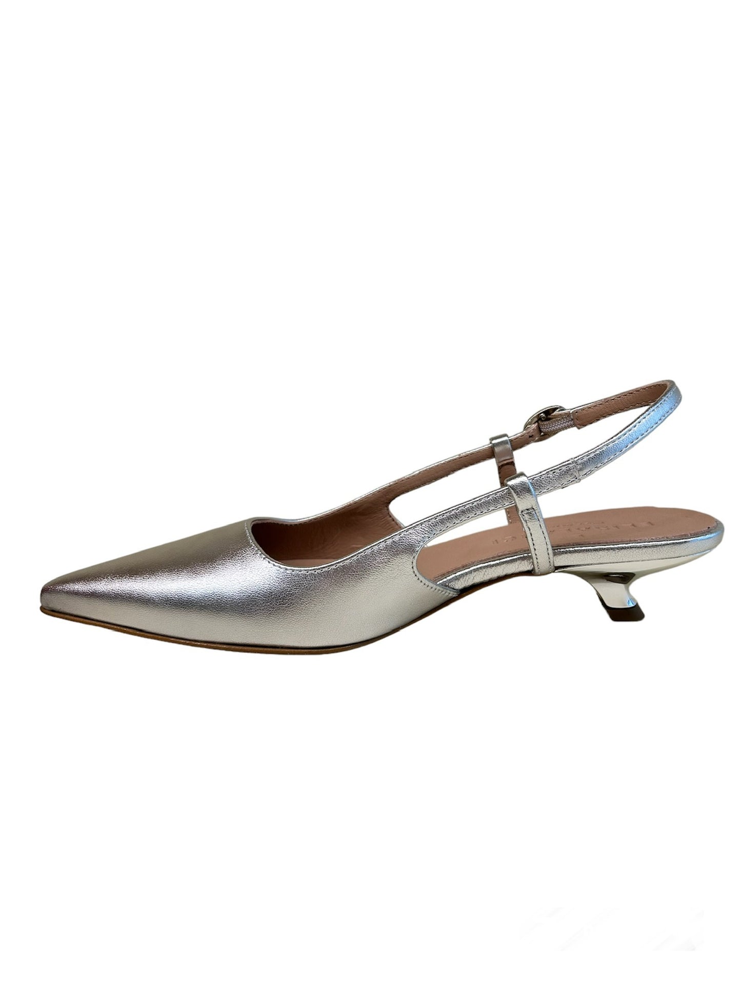 Elisa Lanci-LUCILLE Slingback argento laminato