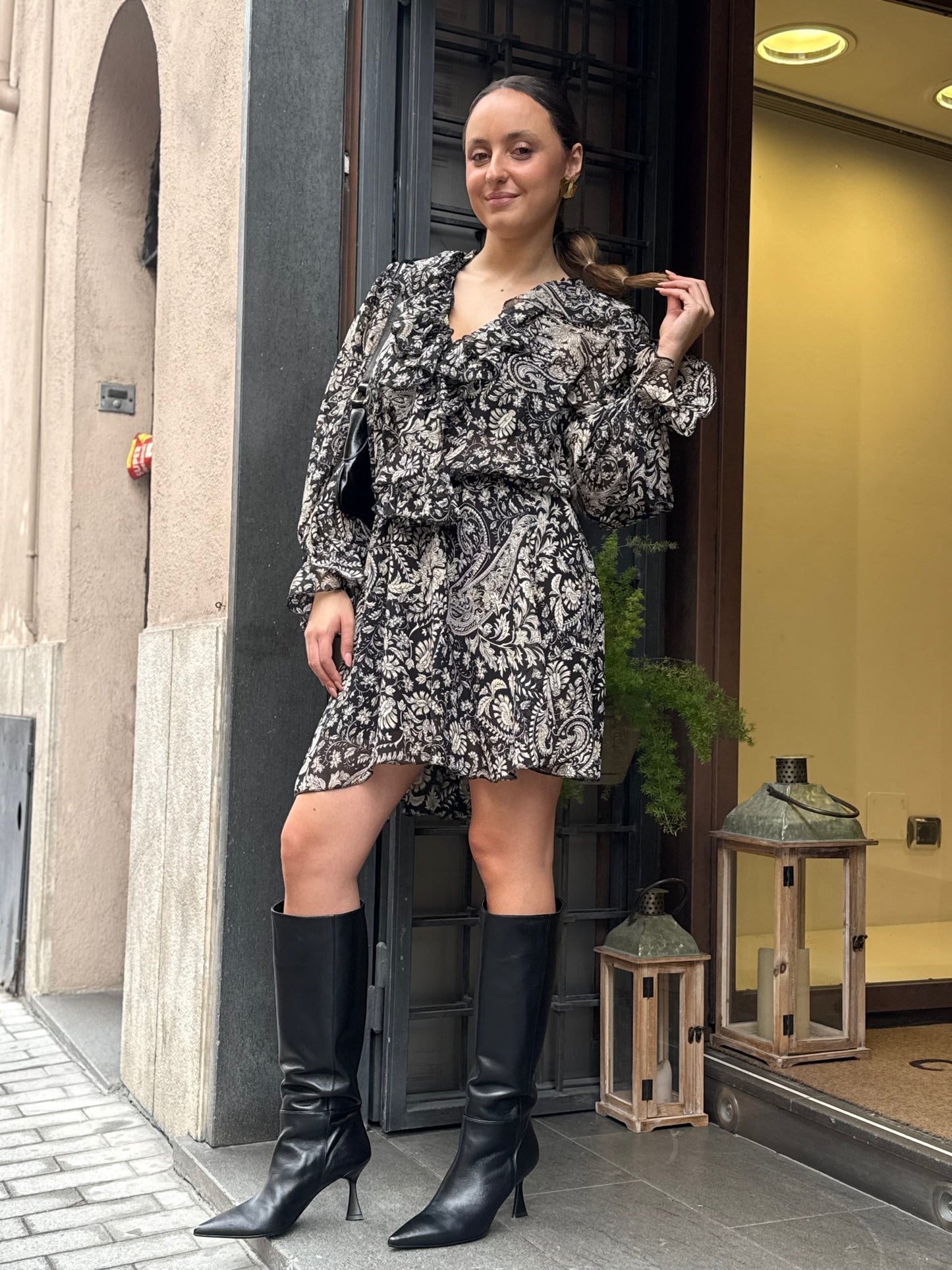 Abito CORINNE nero/burro