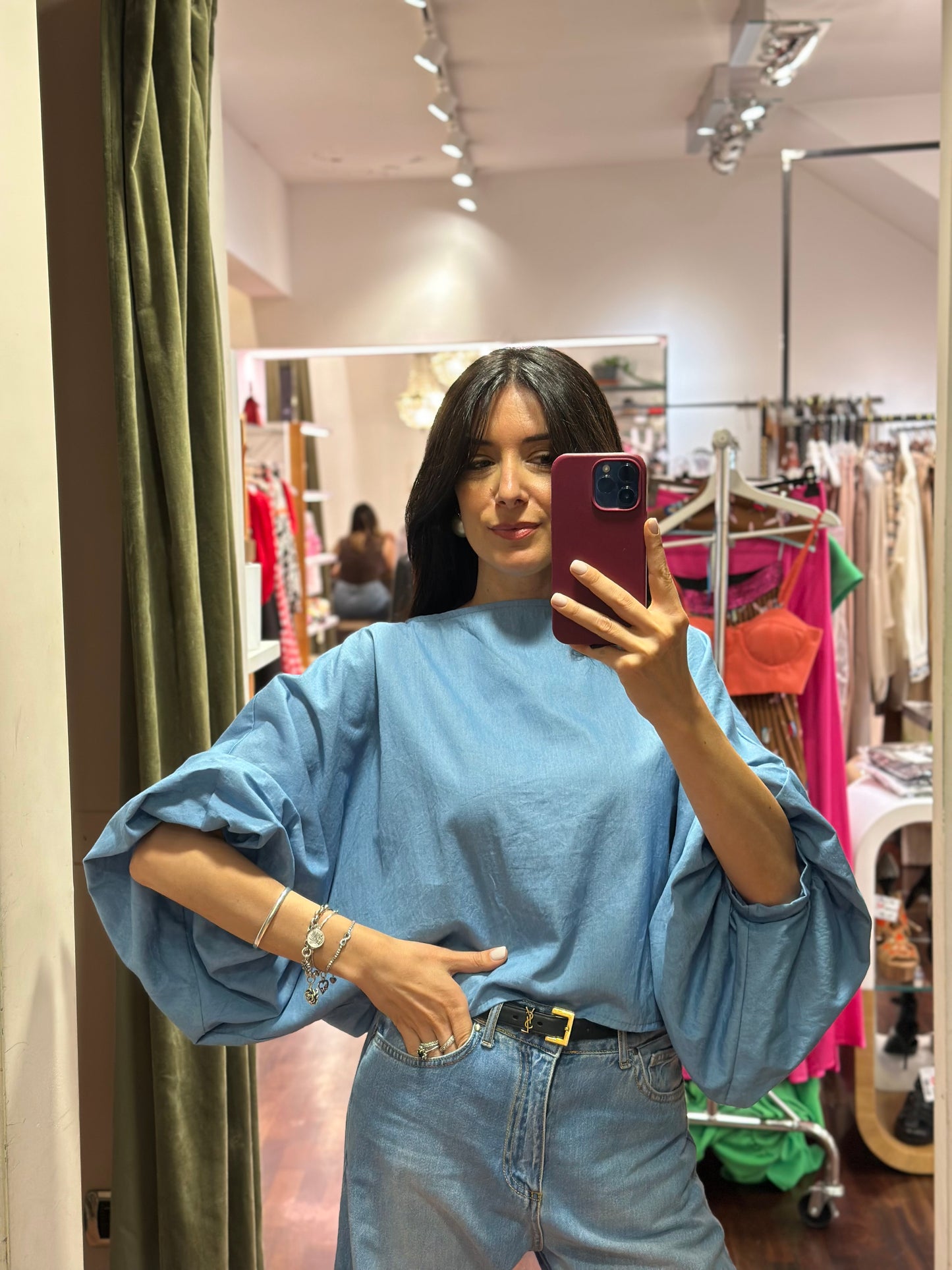 Blusa INES manica a palloncino (disponibile in altre varianti colori)