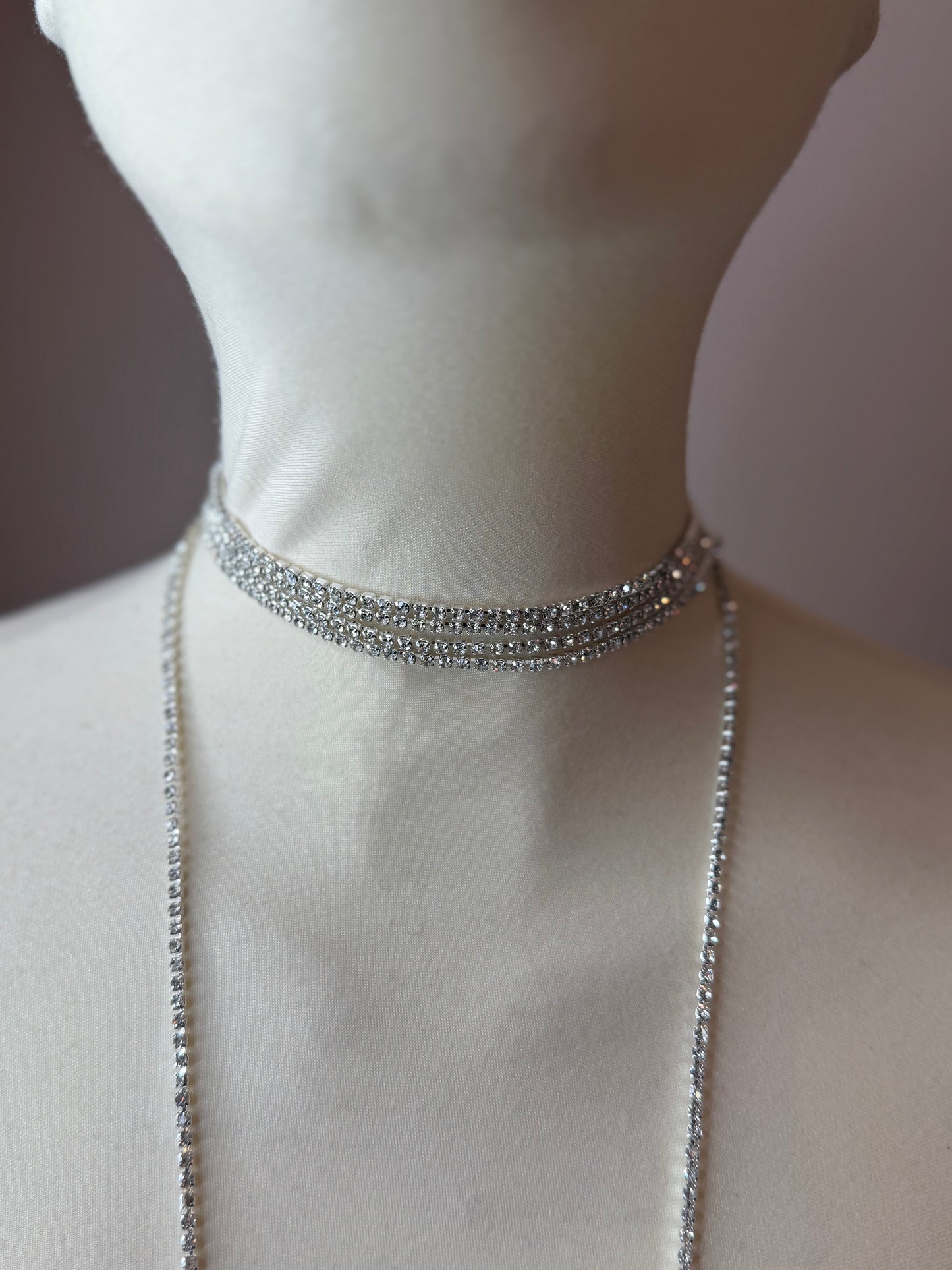 Collana filo strass