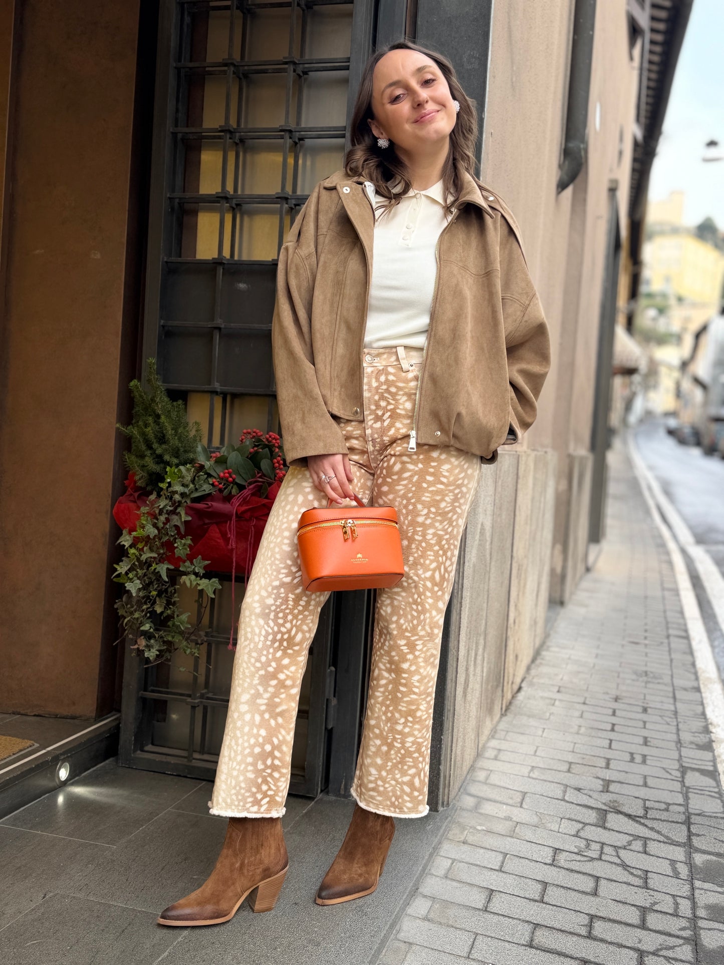 Cuoieria Fiorentina Small Beauty Case ARANCIO