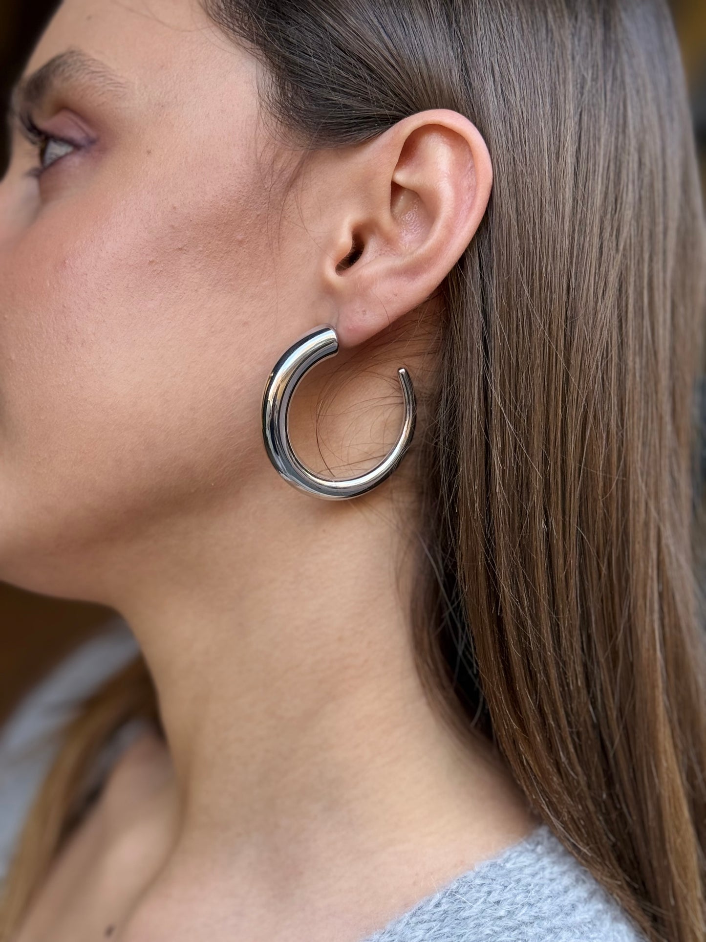 Orecchini Semicerchi MEDI ARGENTO