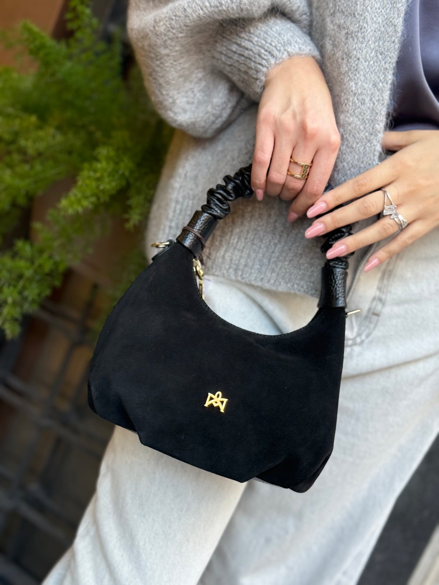 Cuoieria Fiorentina CHOP SMALL HOBO NERA