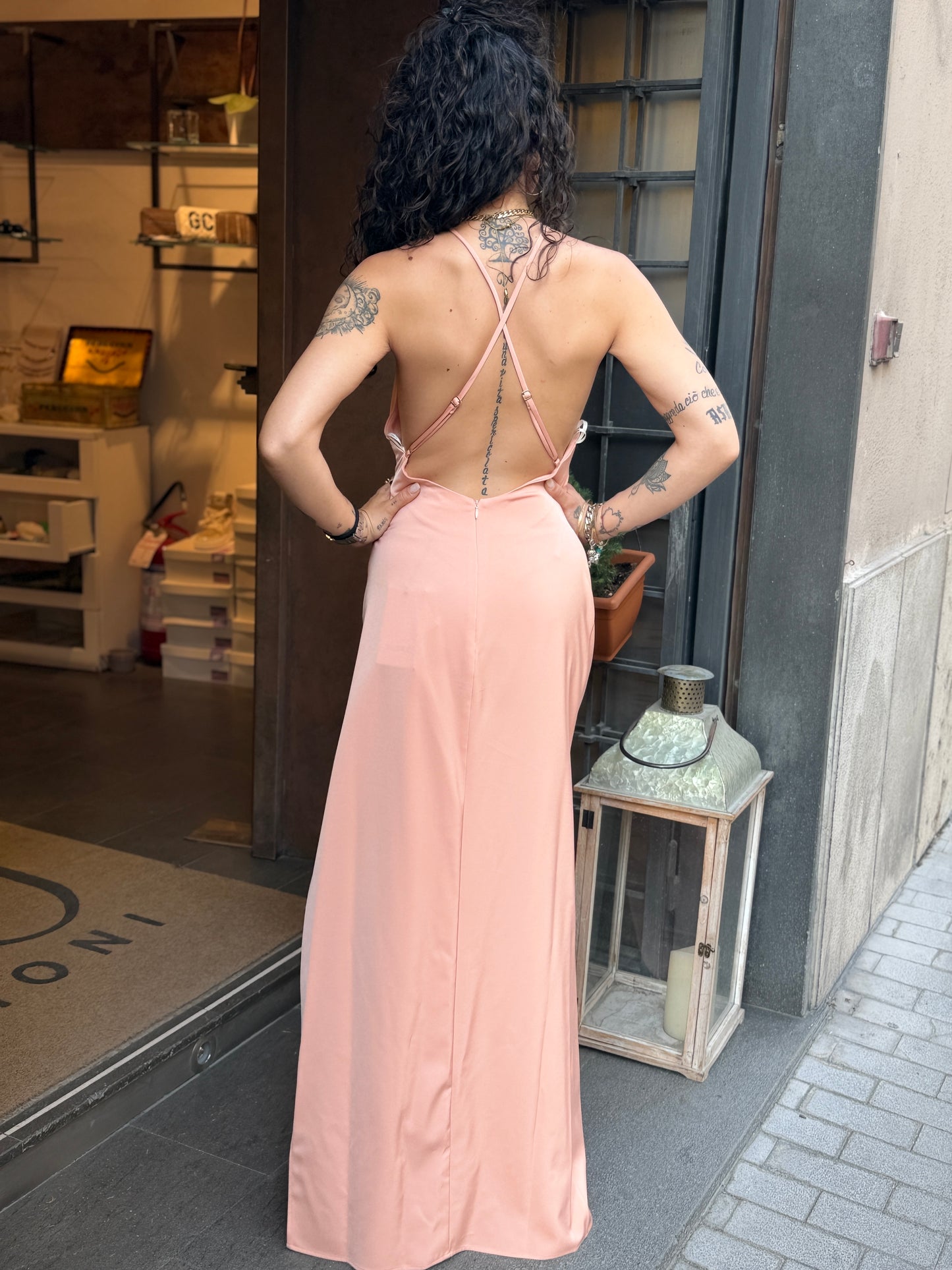 Silence Limited Sensual dress Peach