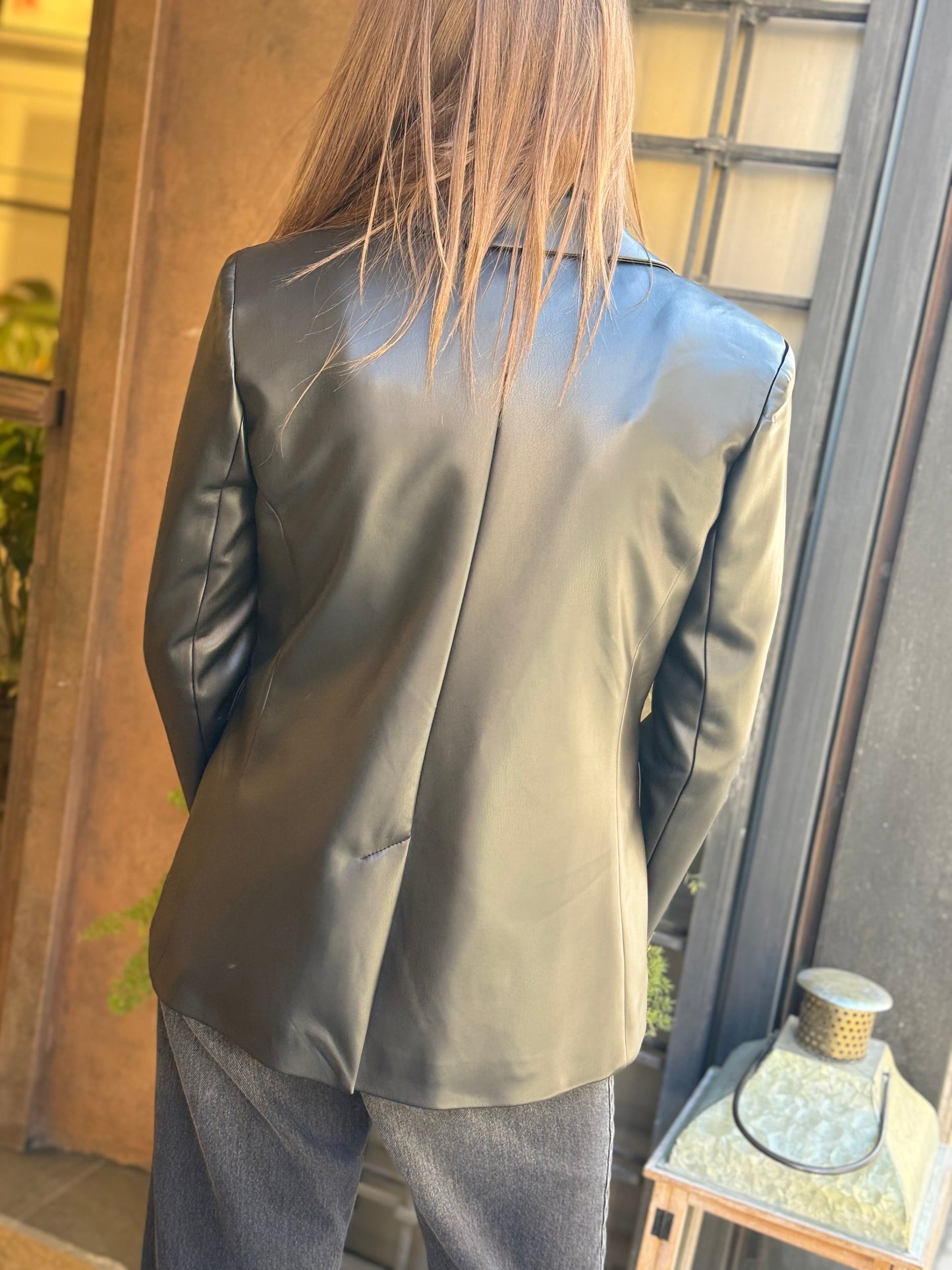 Tensione In Giacca ecopelle NERA