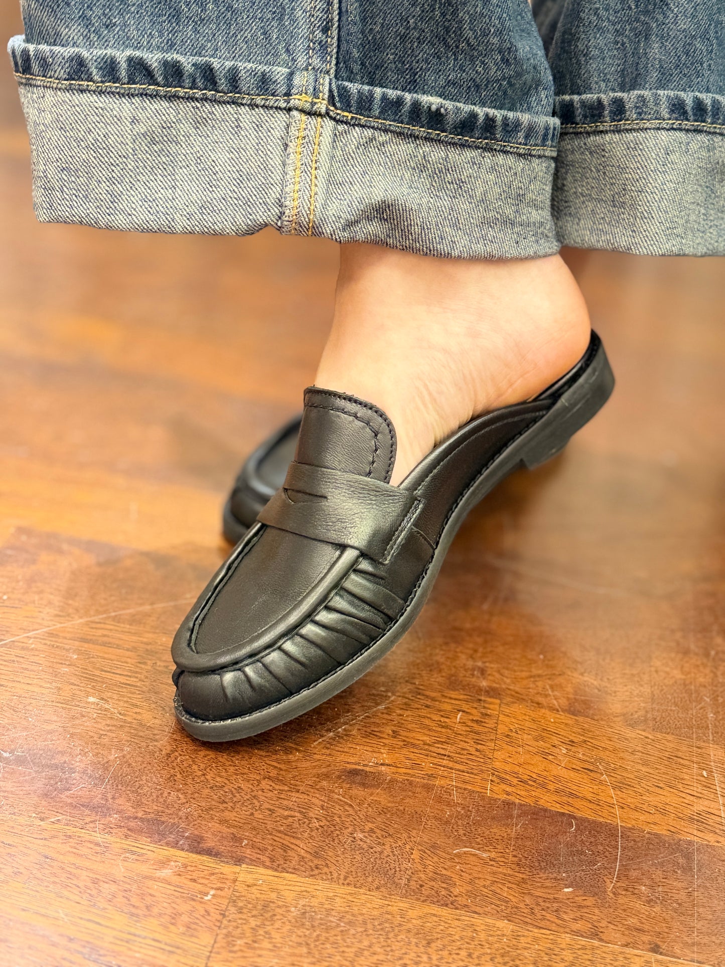 Ovyè Mocassino Sabot in pelle Nero