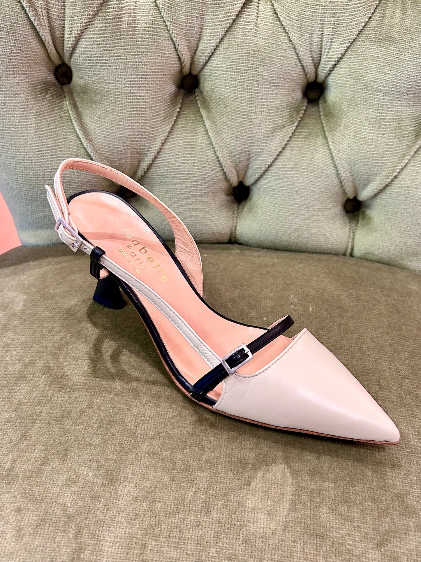 Isabelle Paris Slingback Bicolor nero/burro