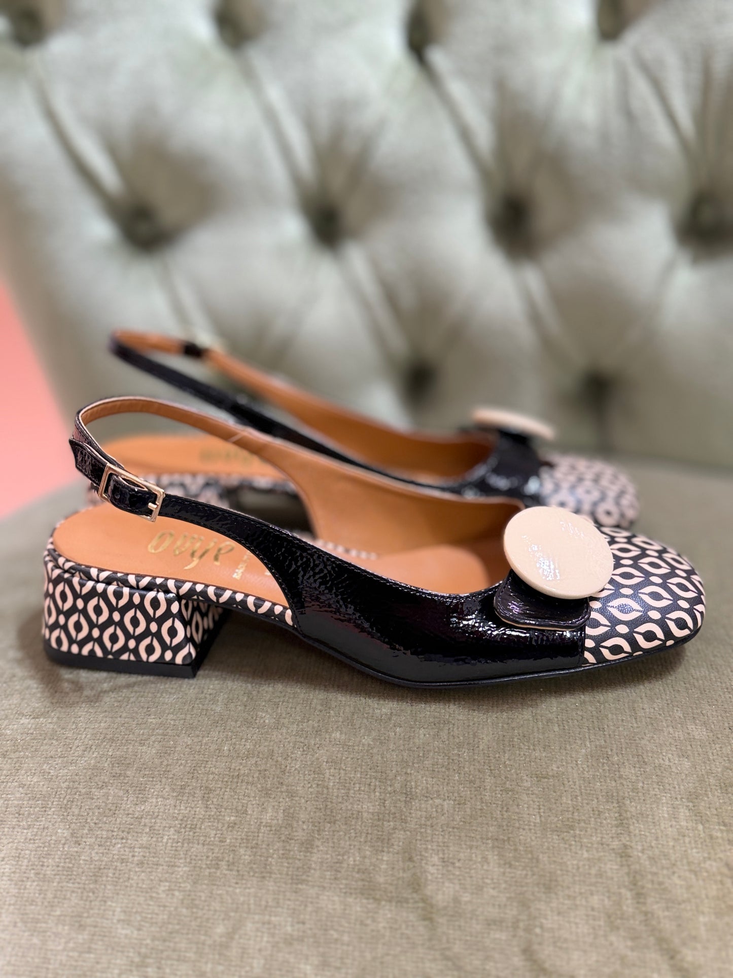 Ovyè Slingback Multicolor BURRO/LIQUIRIZIA