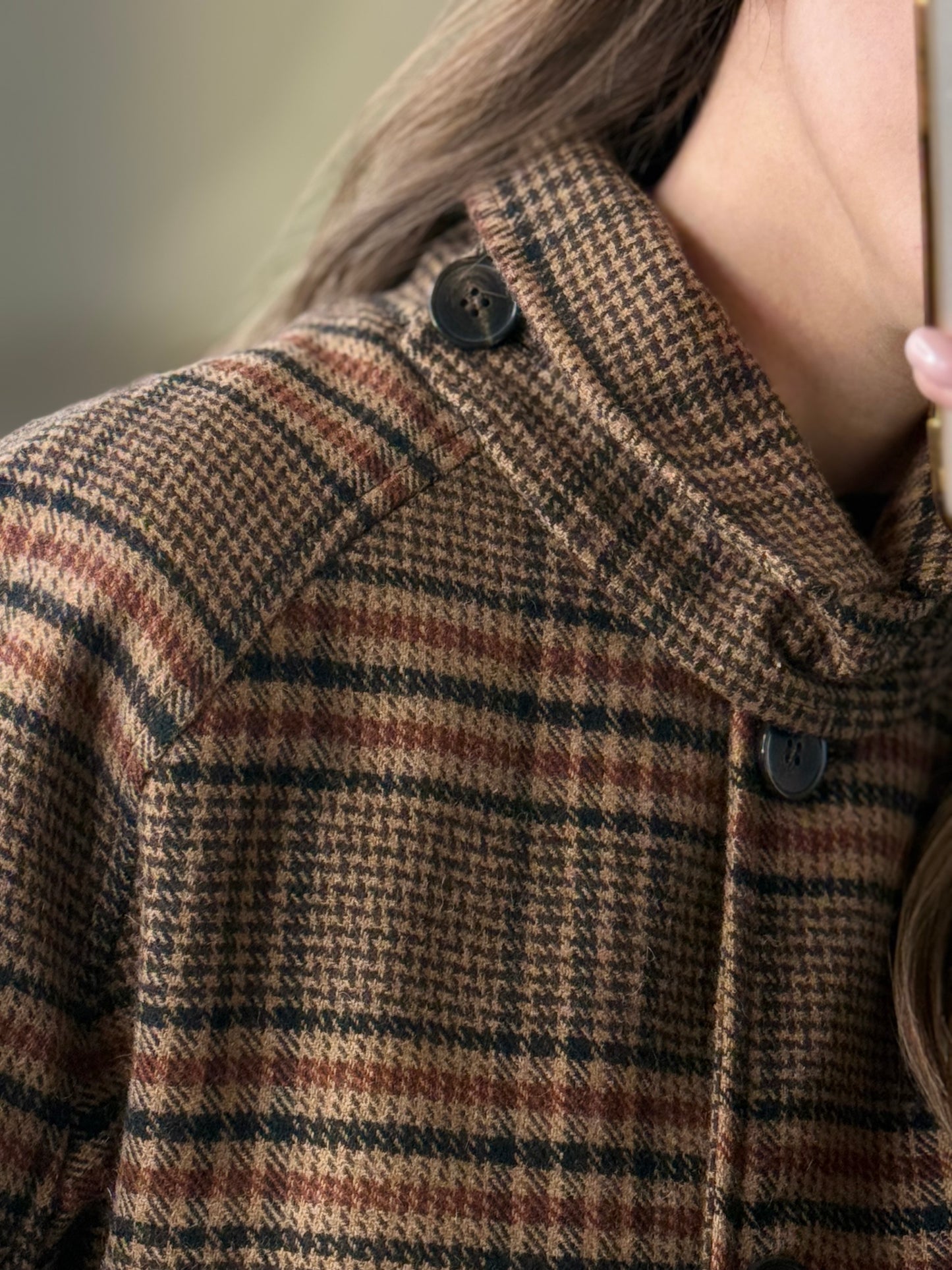 Tensione In Cappotto tartan vintage