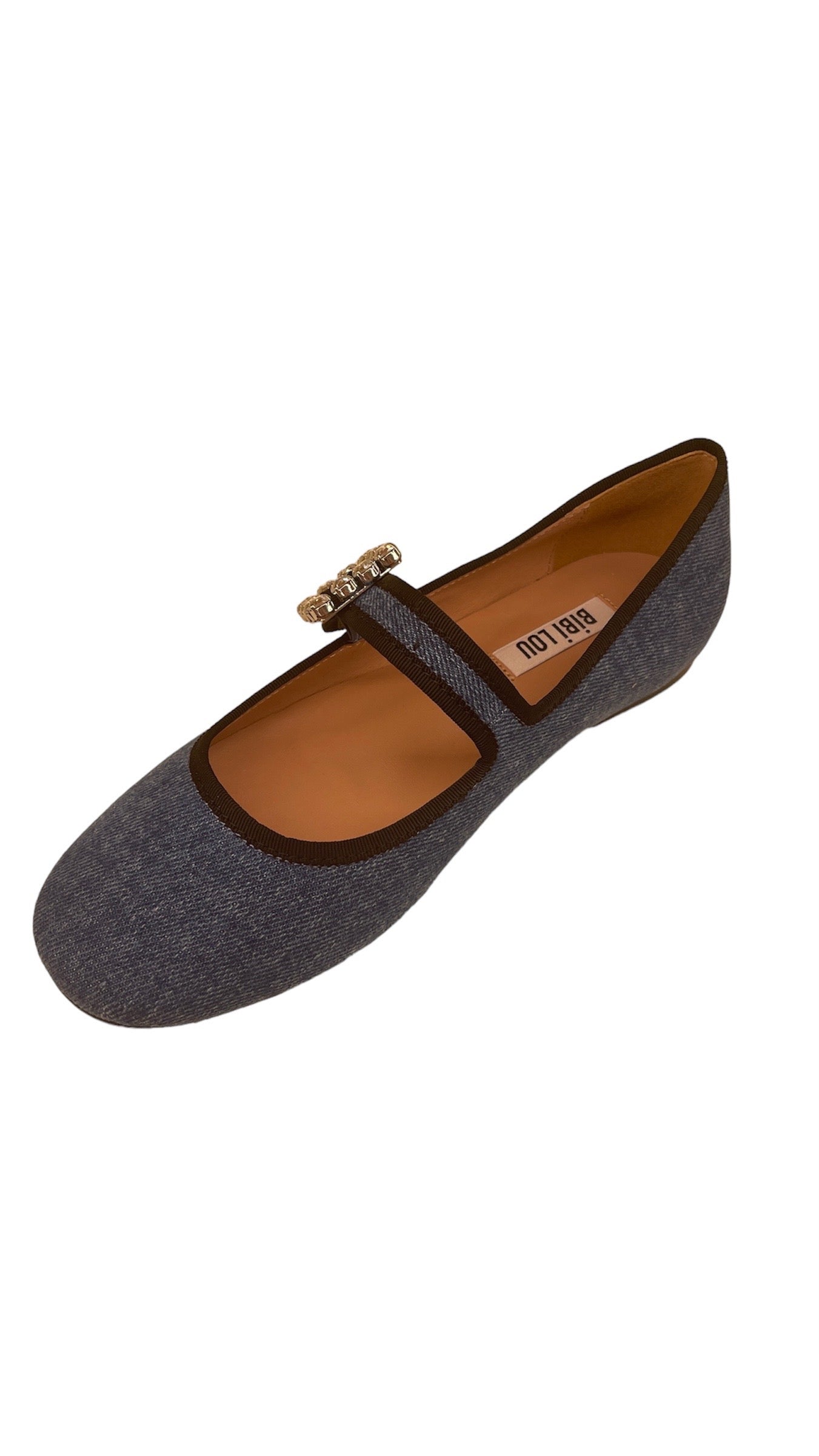 Bibi Lou - ballerina canvas denim fabric azul