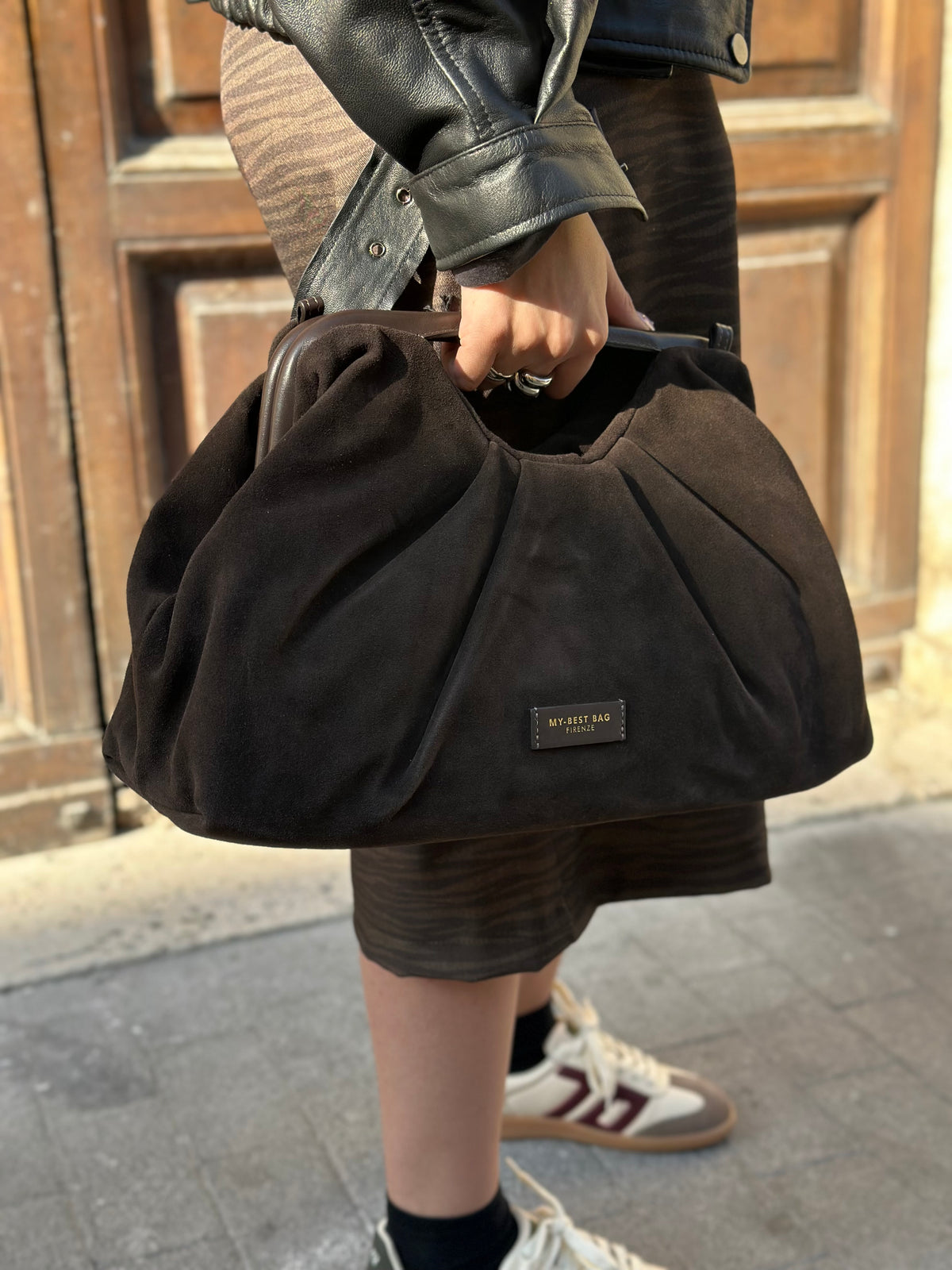 My best bag janine suede DARK BROWN