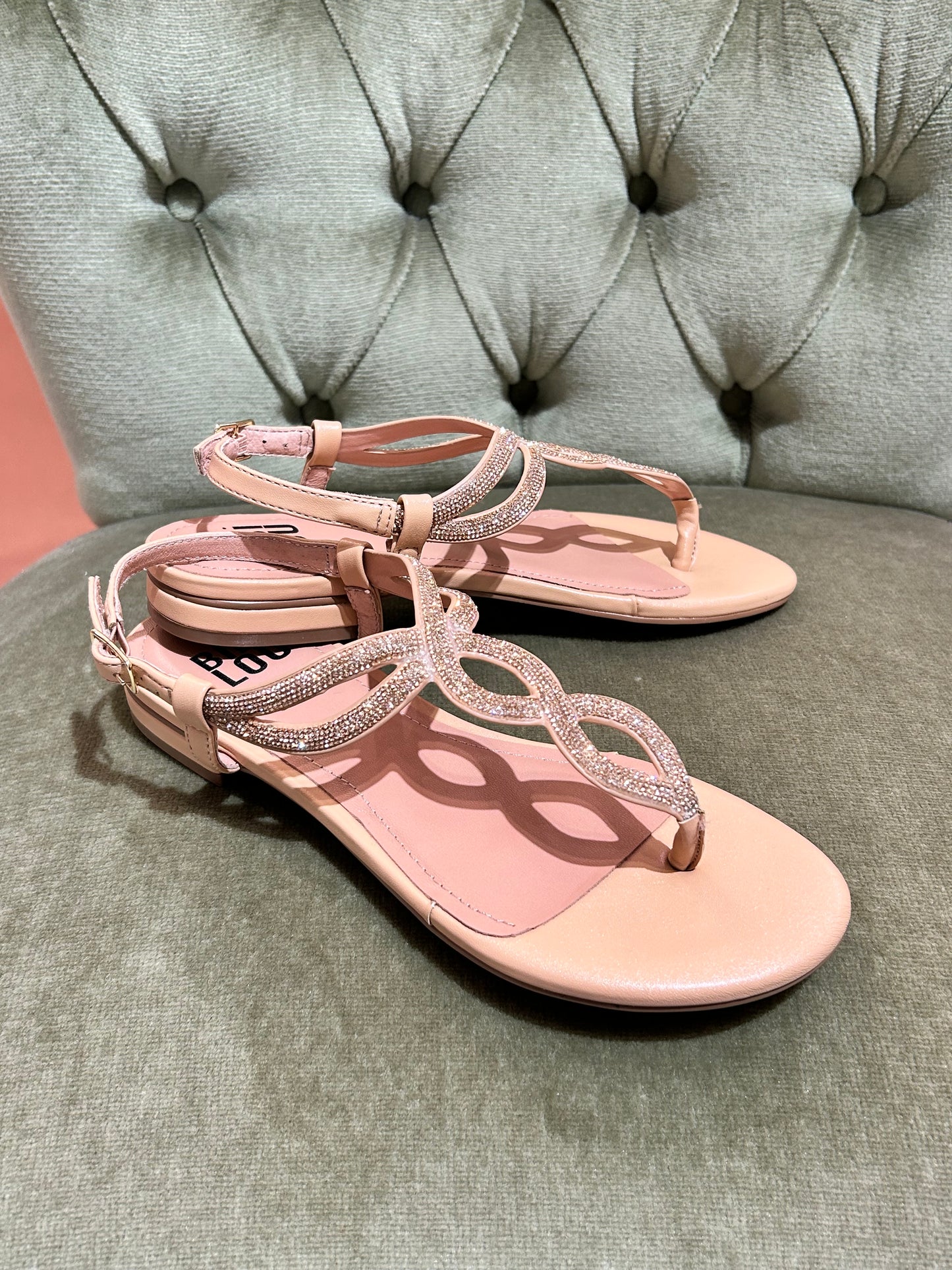 Bibi Lou sandalo flat infradito strass