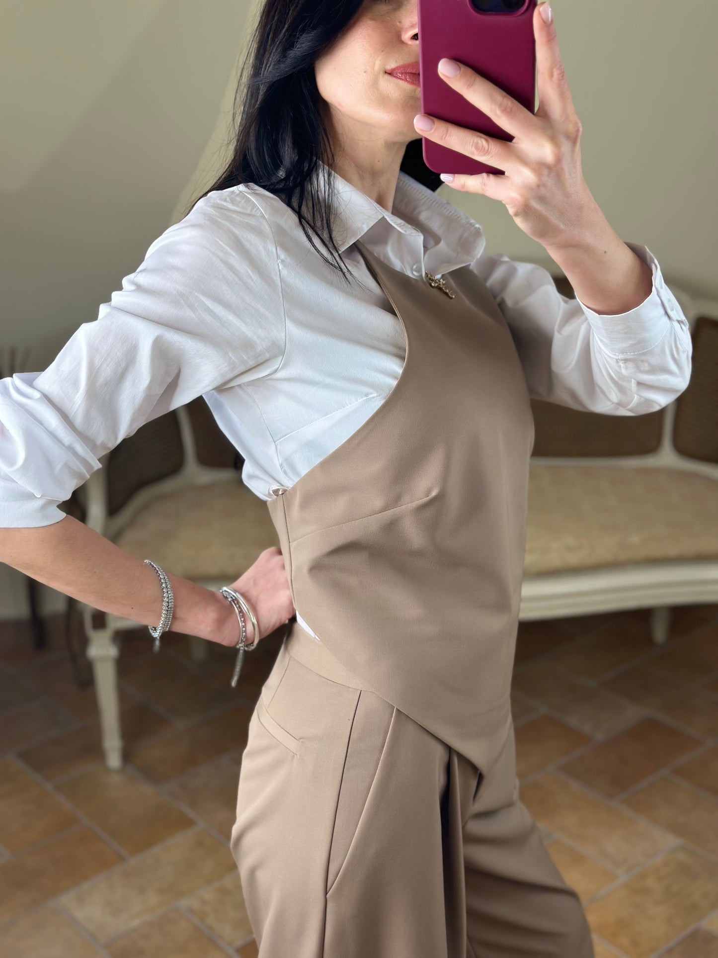 BohemianVí TOP BASIC/TAUPE