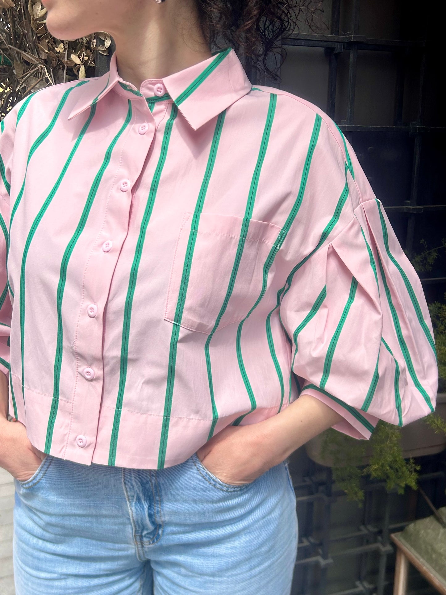 Anonyme Camicia STRIPED SHIRT pink