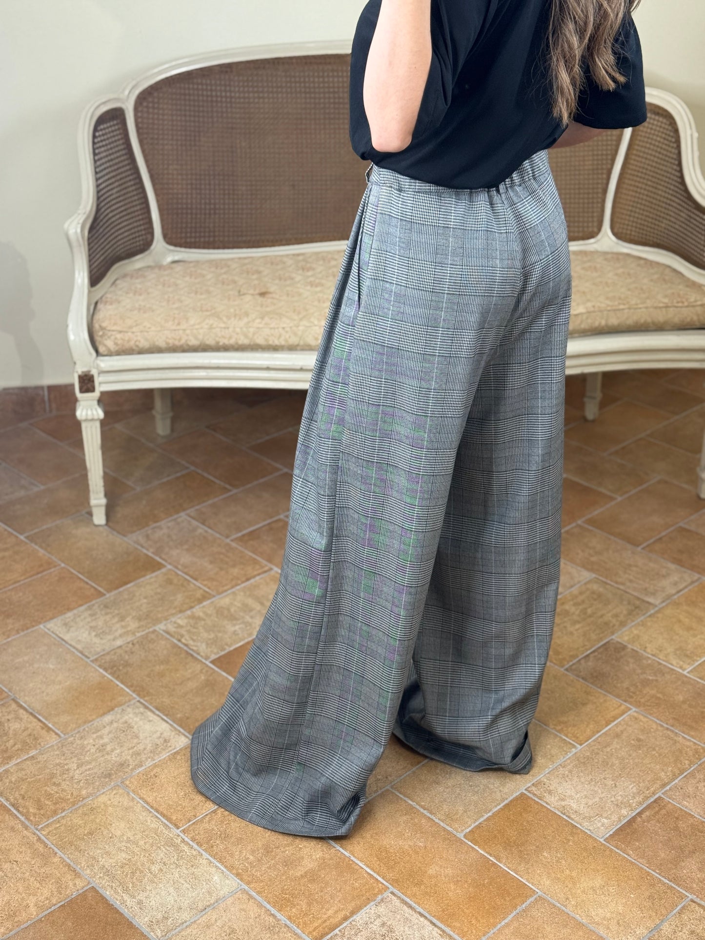 Tensione In Pantalone palazzo principe di Galles GRIGIO