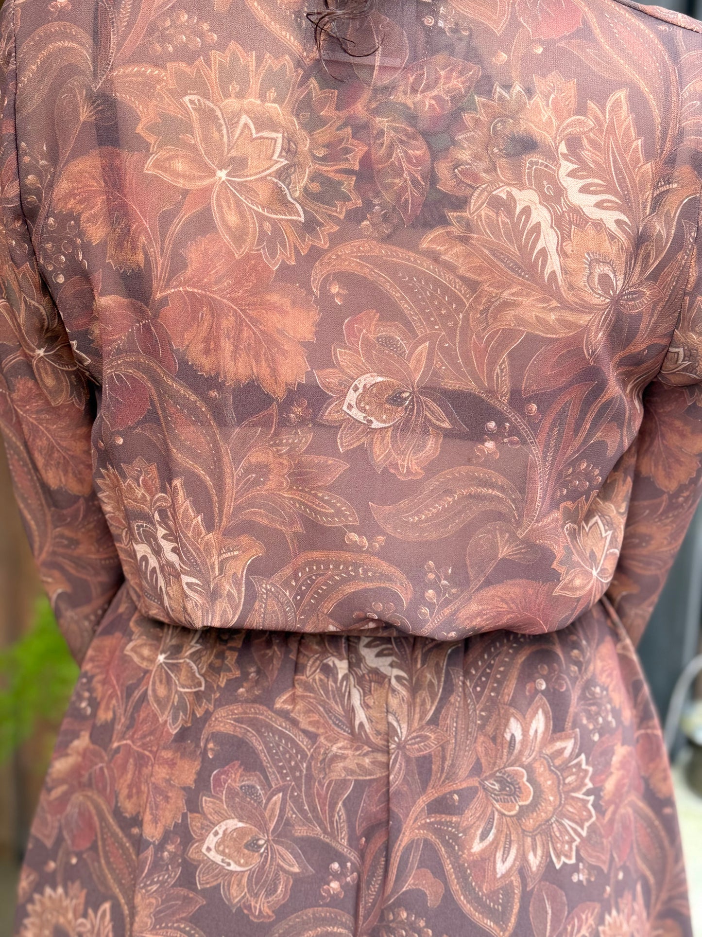 Abito fantasia floreale NERO/MORO