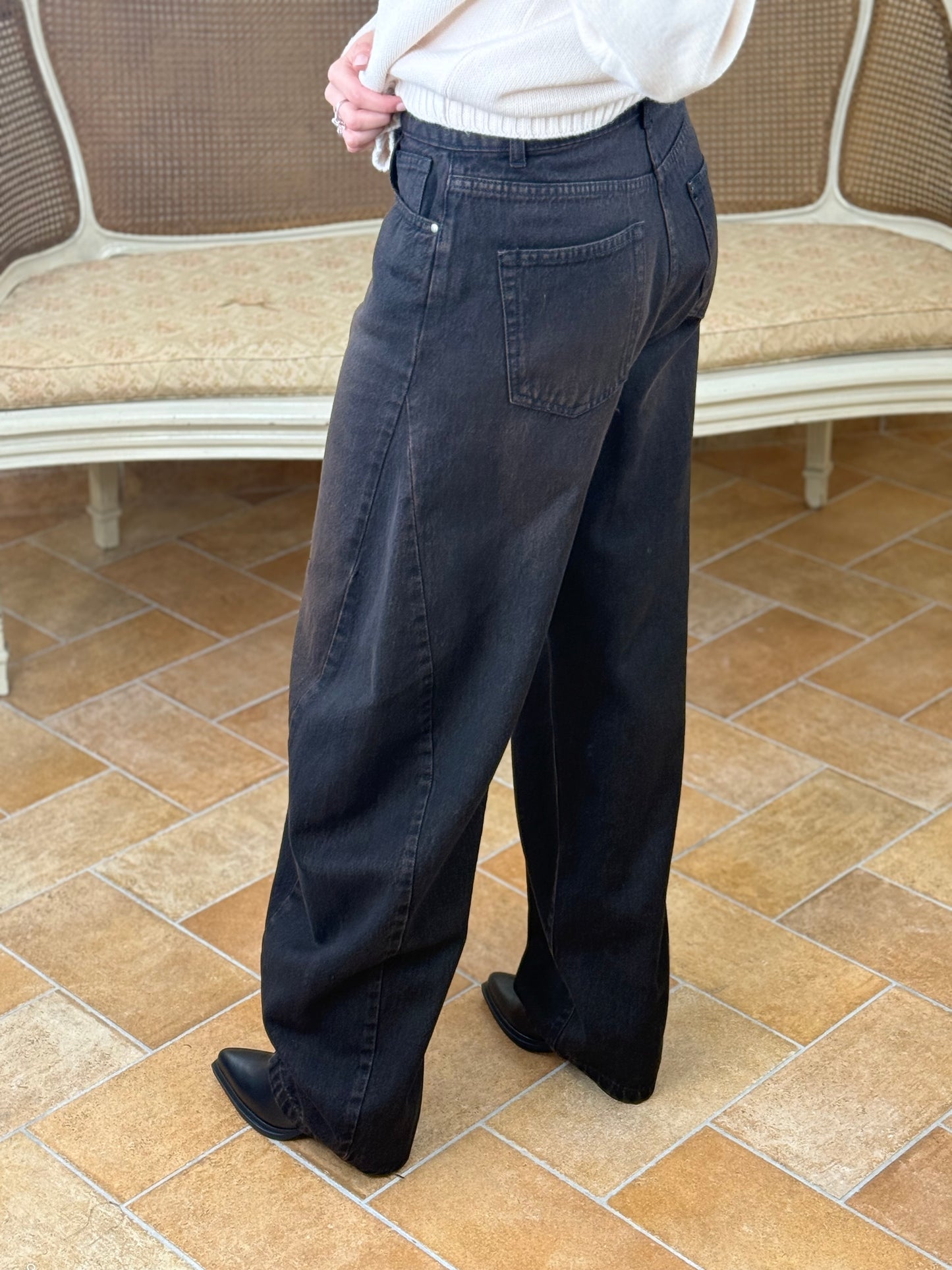 Tensione In Jeans balloon MARRONI