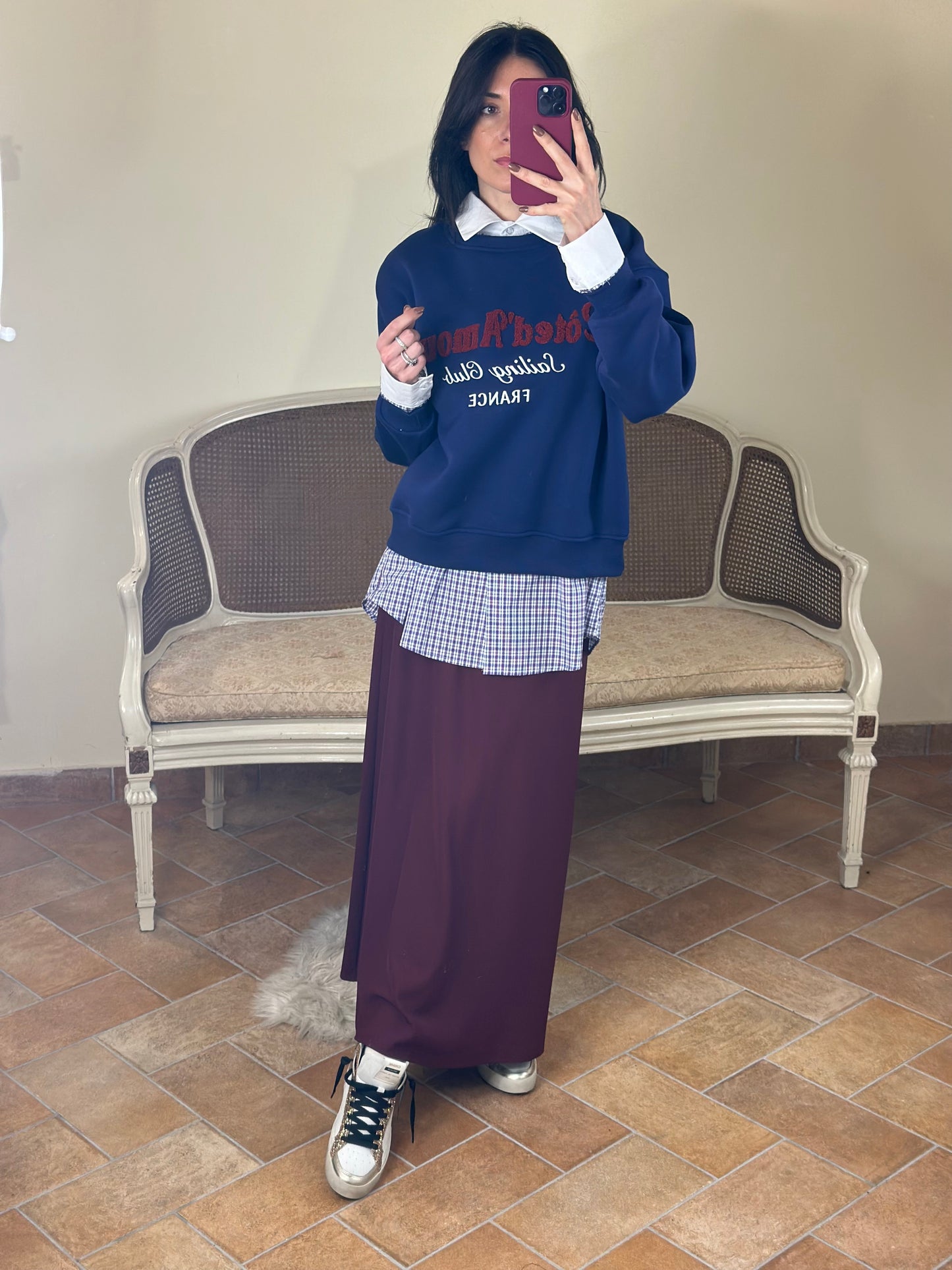 Uni mè Camicia quadretto 100% cotone