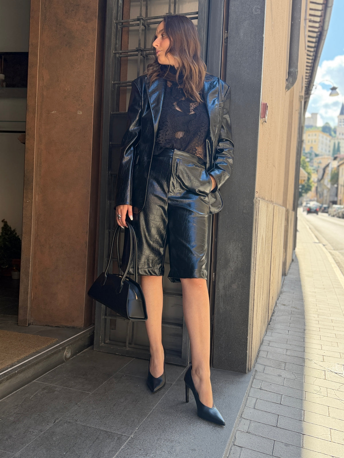 Blazer Ecopelle COCCO NERO
