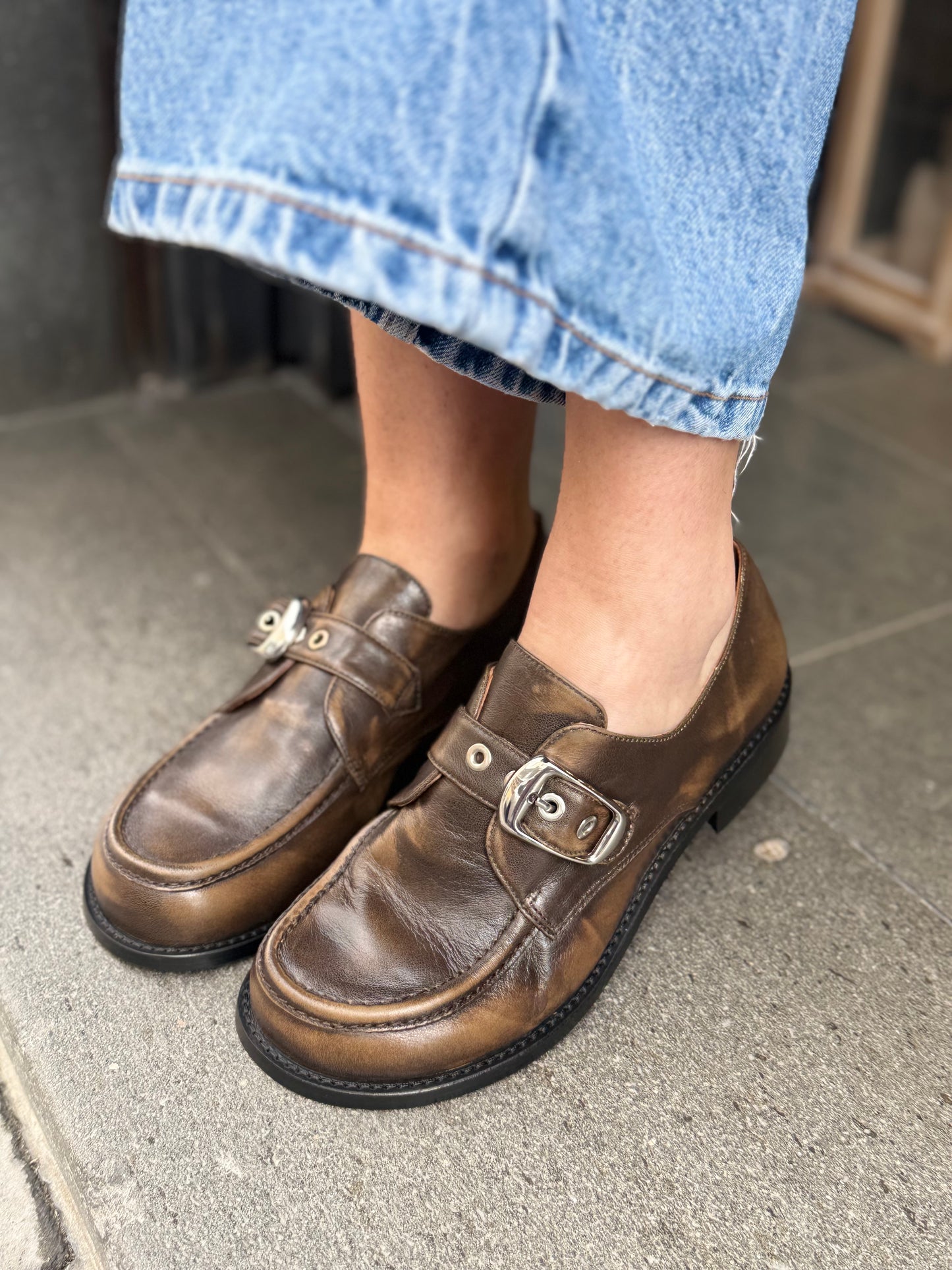 Angel Alarcon GISELLE mocassino vintage TAUPE