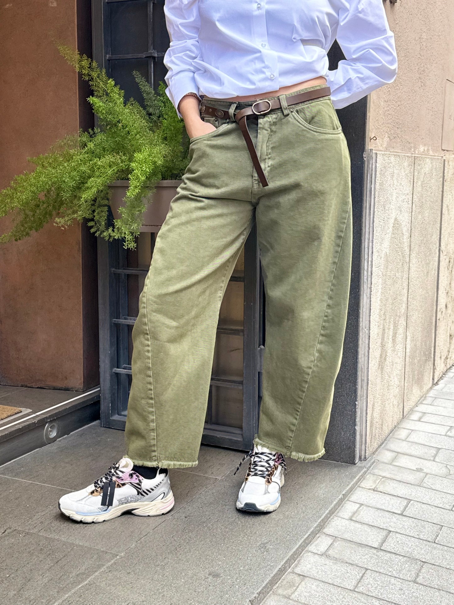 Tensione in Pantalone Barrel MILITARE