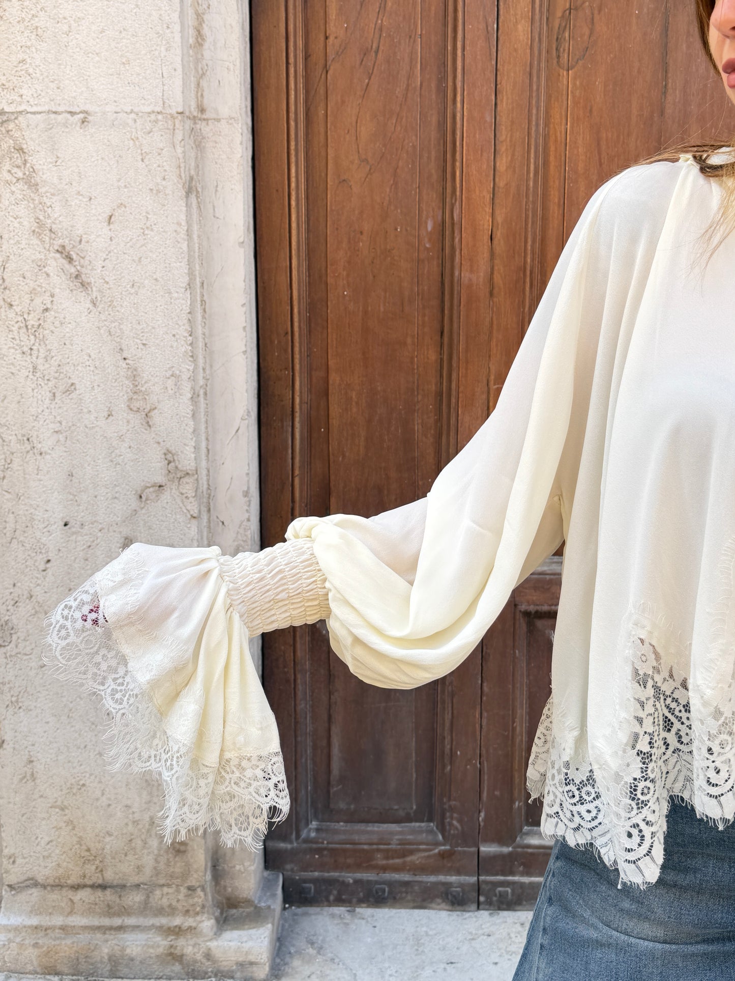 Tensione in Blusa con pizzo AVORIO