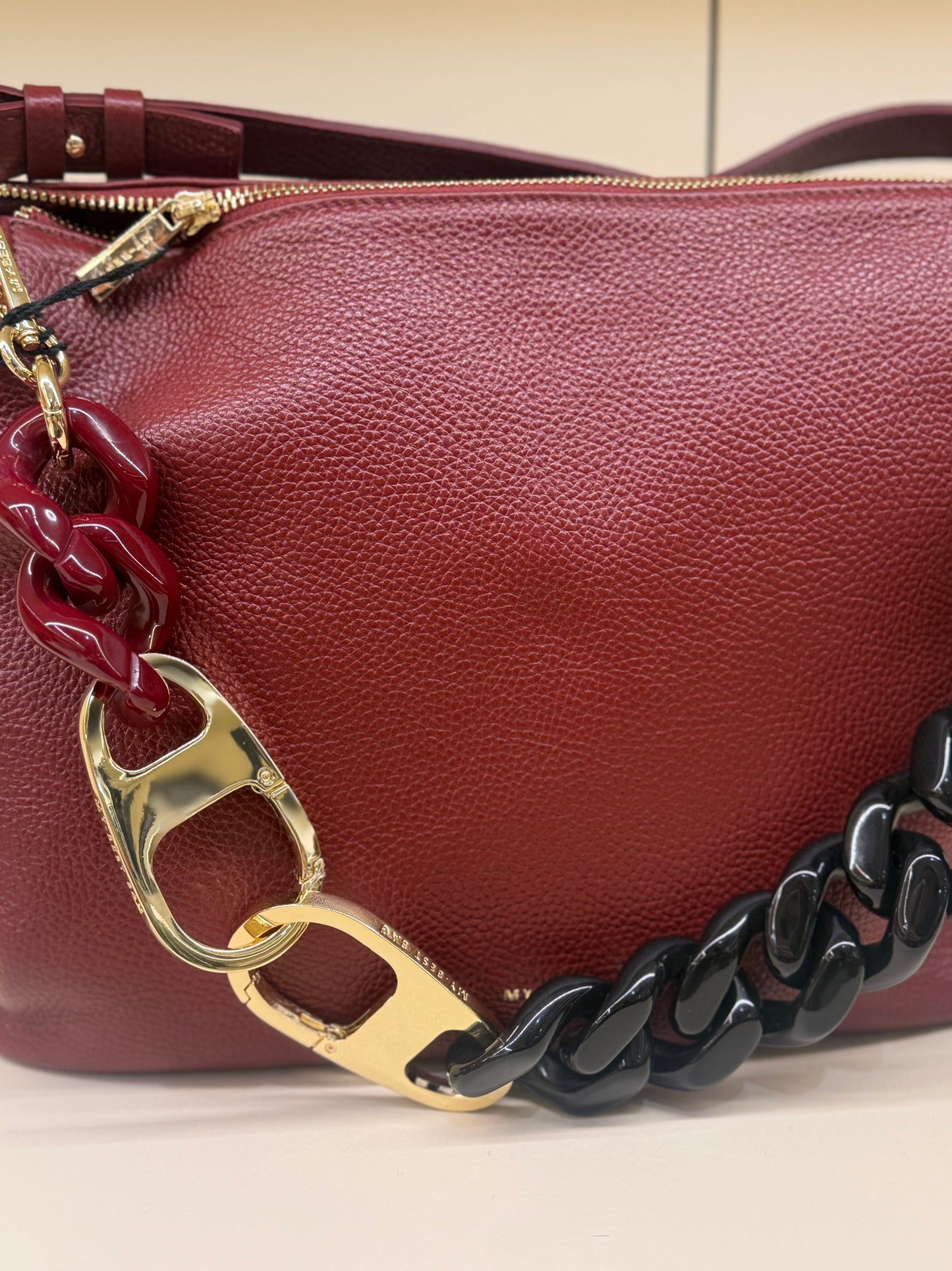 My Best Bag BICOLOR CHAIN nero/bordeaux