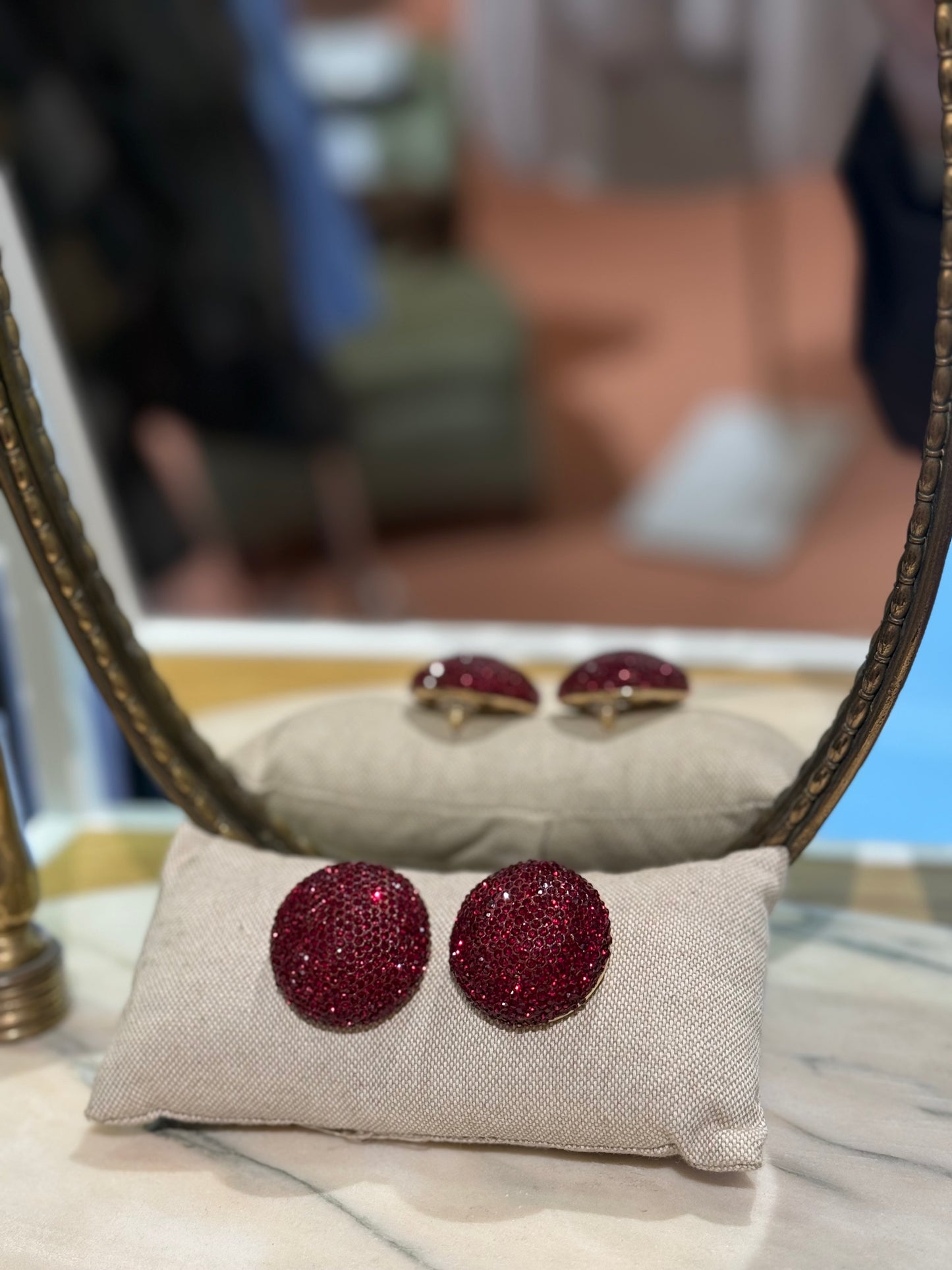 Orecchini Bottoni con strass BORDEAUX