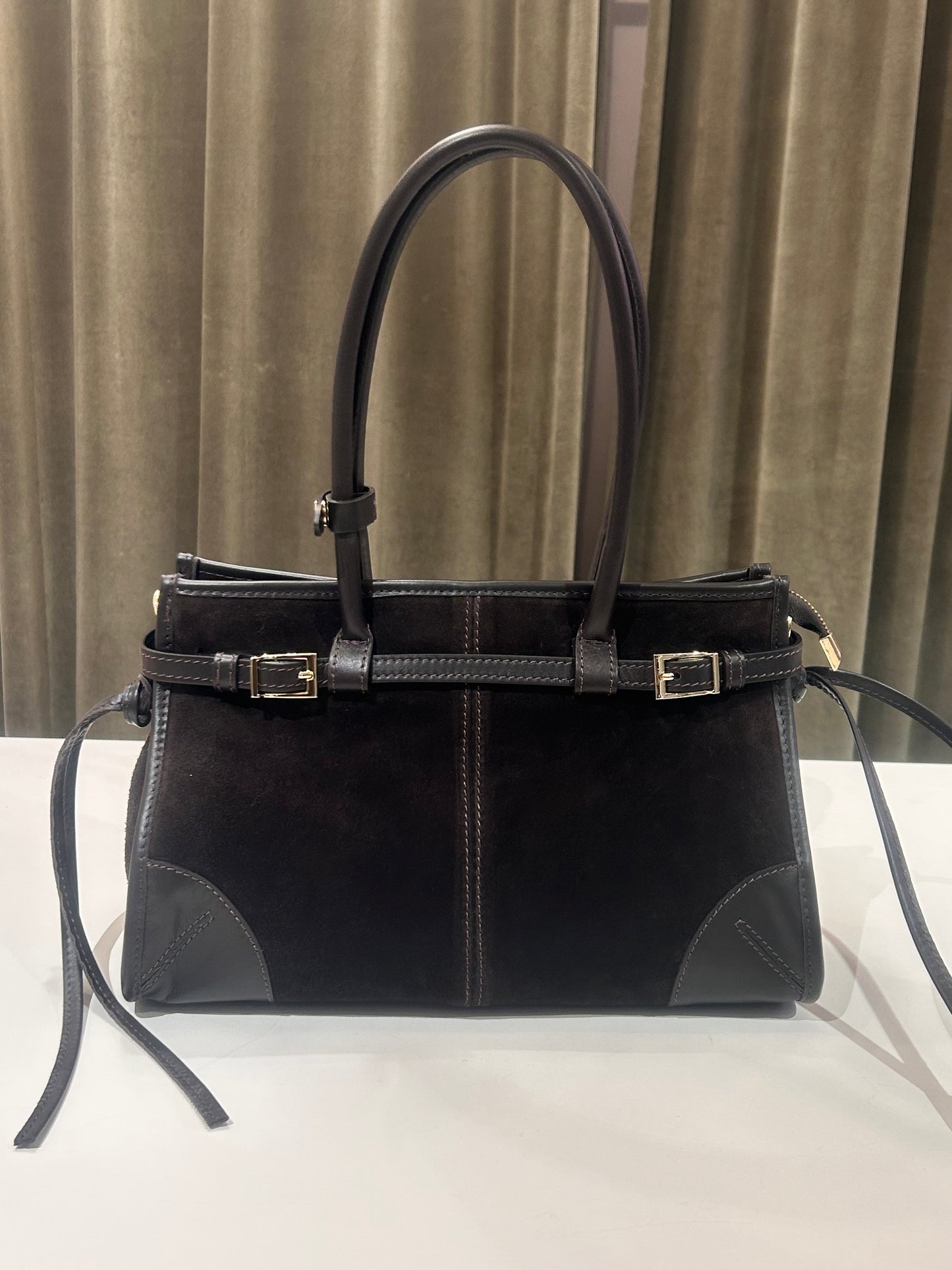 Borsa in pelle scamosciata DAFNE Moro