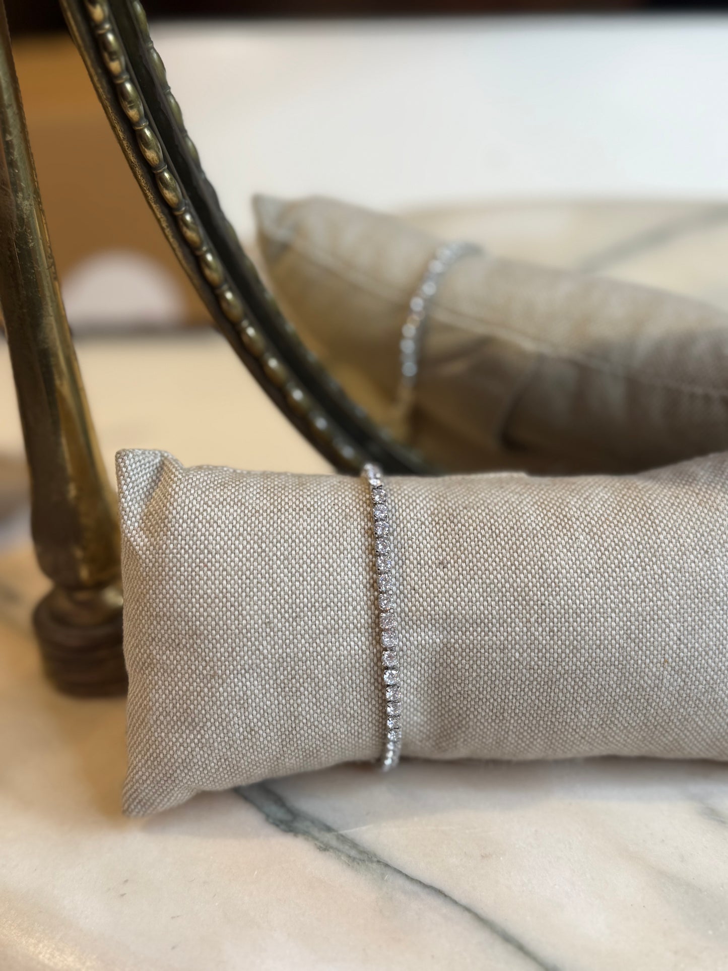 Bracciale tennis medio ARGENTO