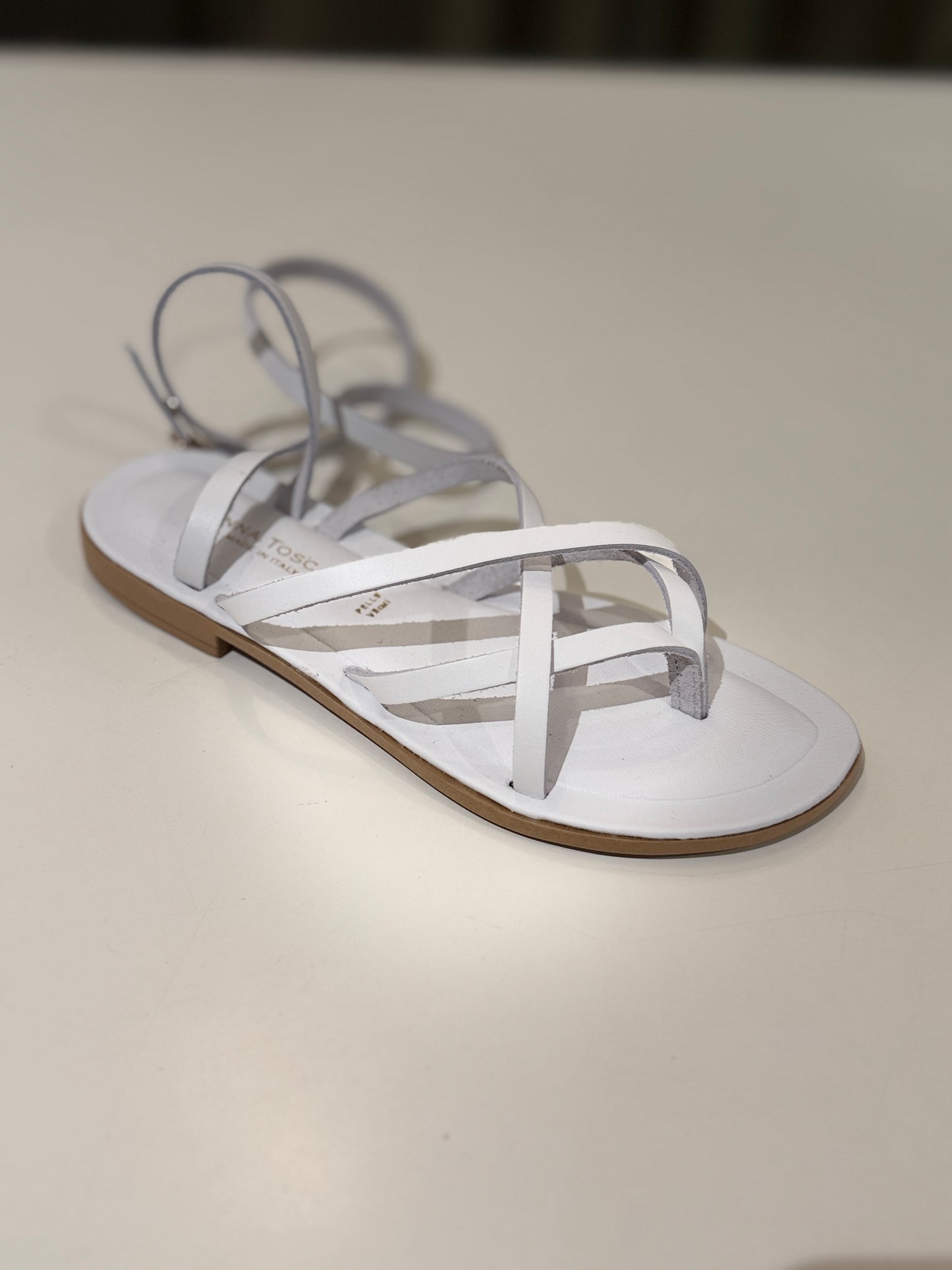 Donna Toscana Infradito flat Bianco