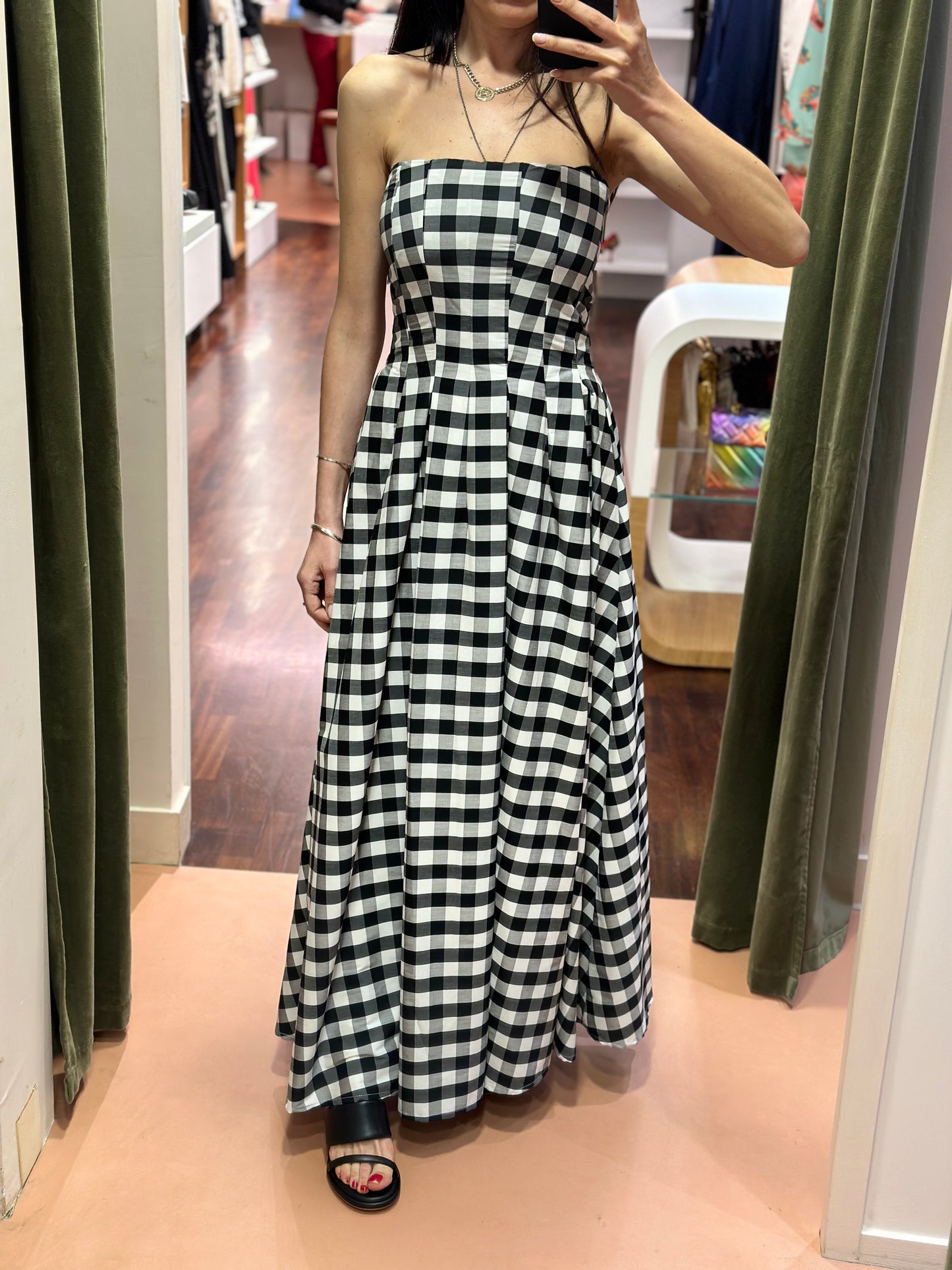 Tensione in Abito lungo in vichy