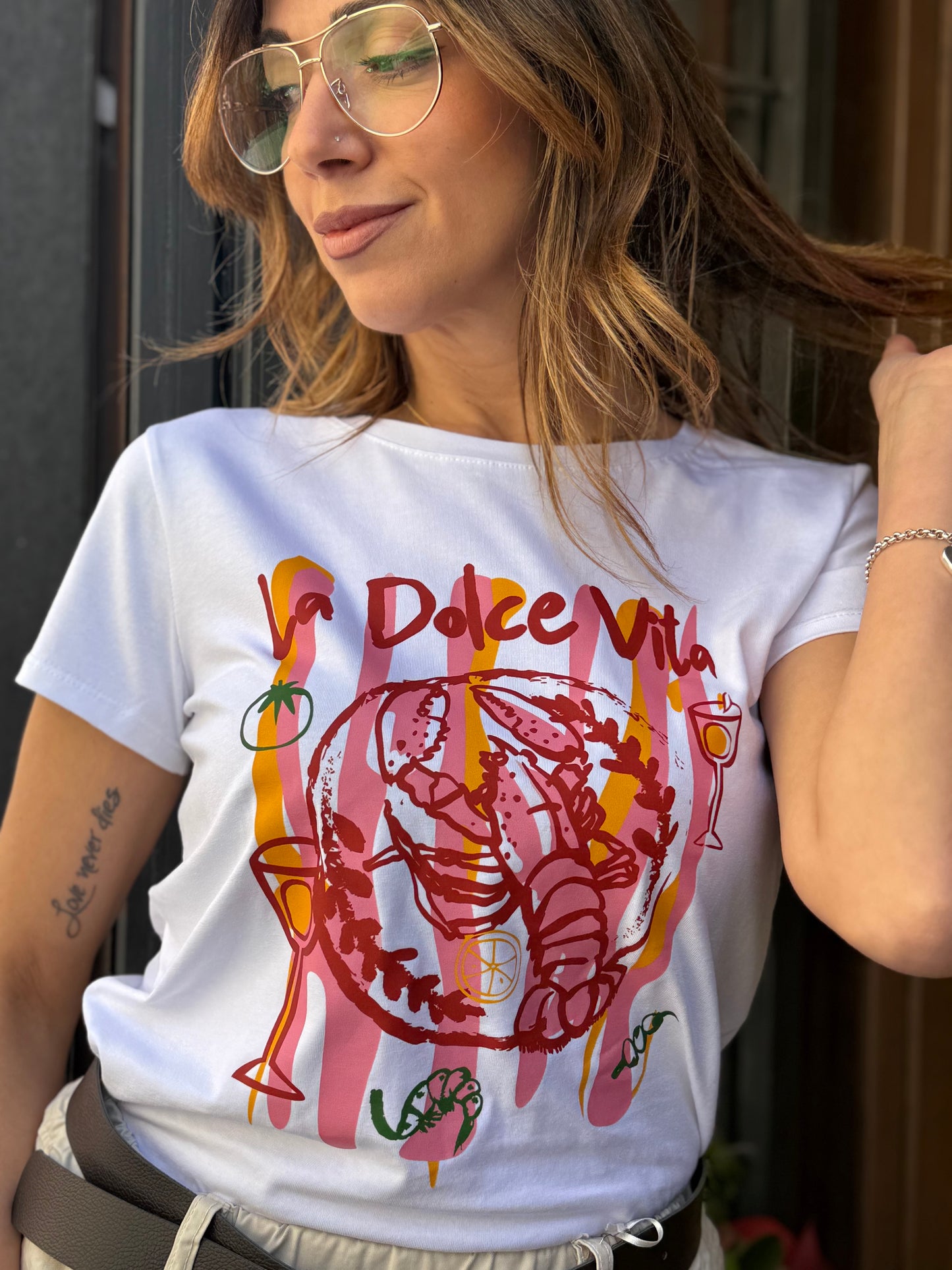 T-shirt stampa " LA DOLCE VITA"