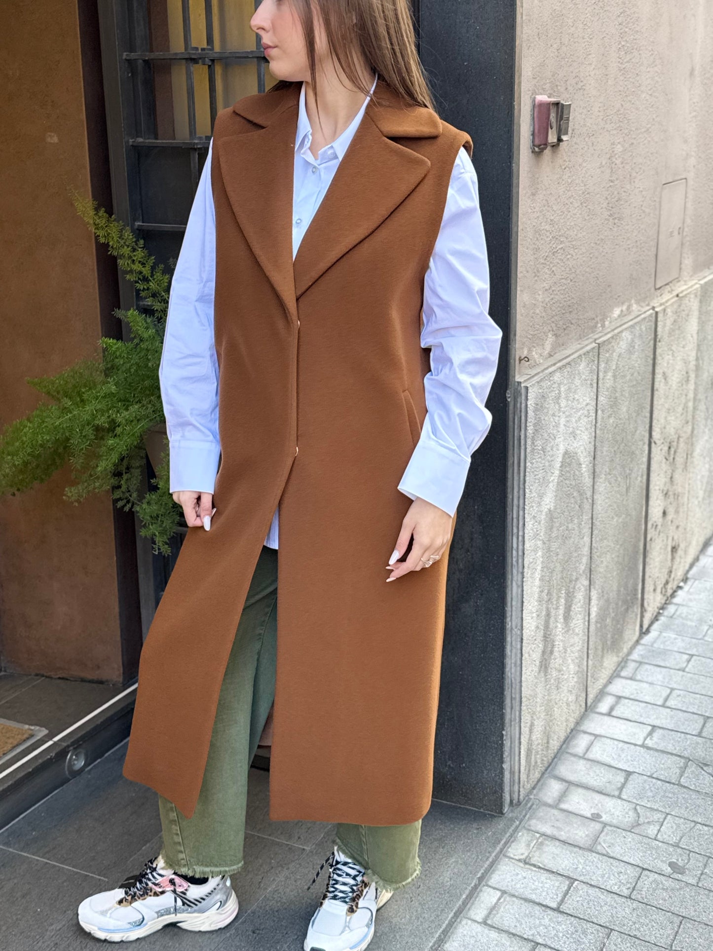 Chiarulli Cappotto/Gilet BRUNILDE marrone