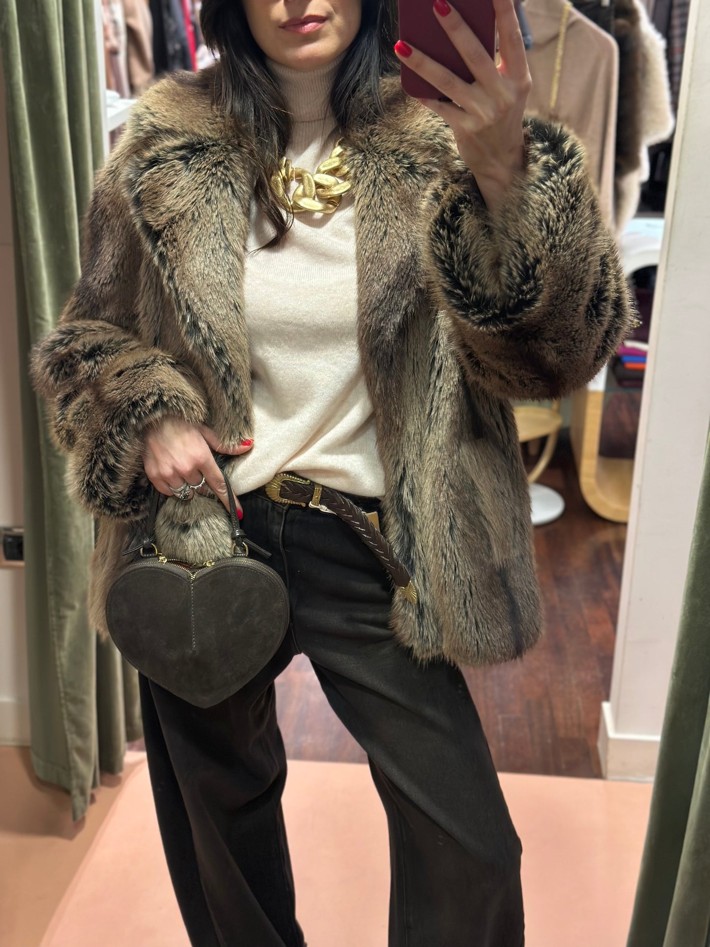 Borsa scamosciata HEART