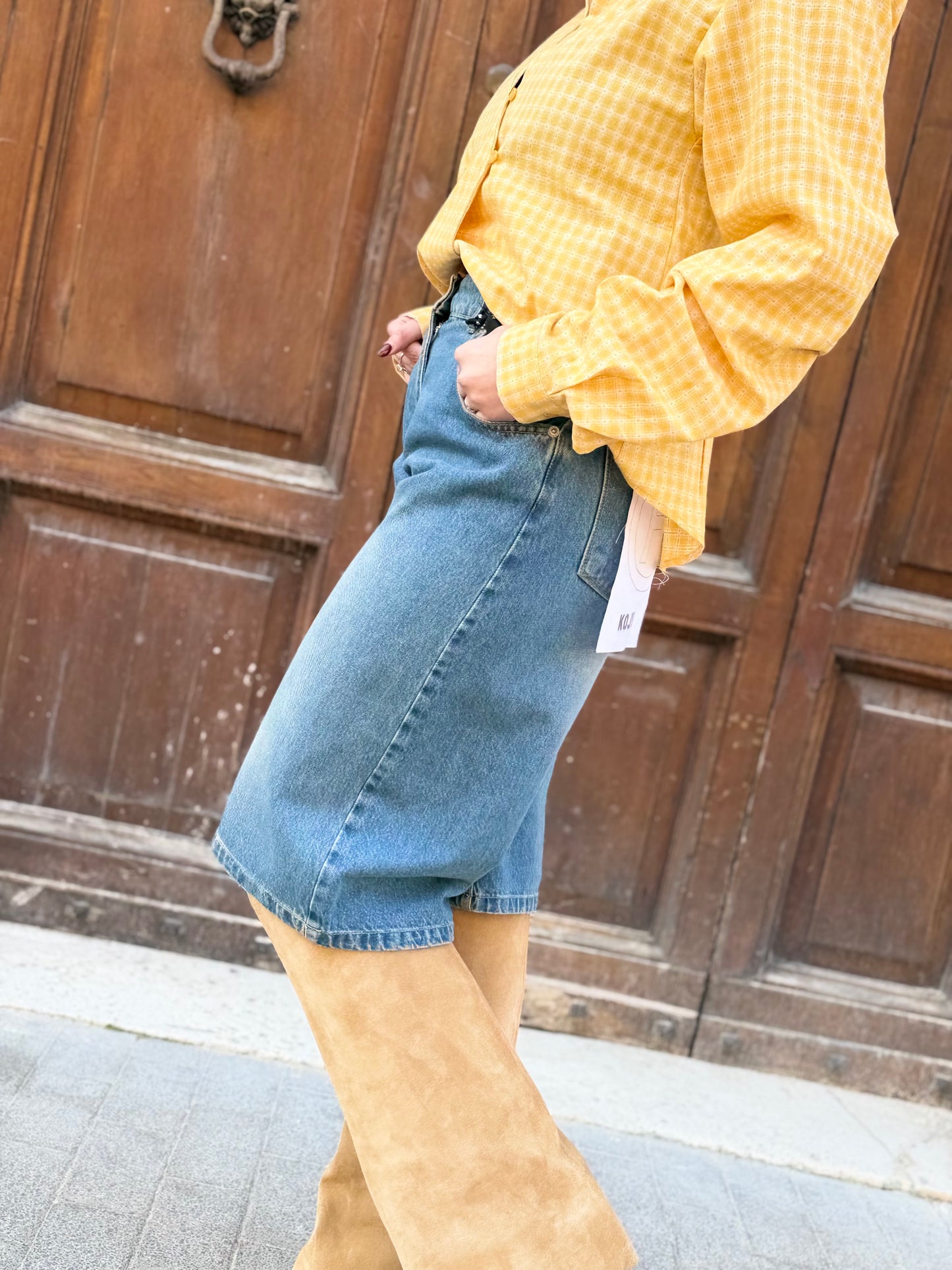 Haveone Bermuda KOJI in denim blu