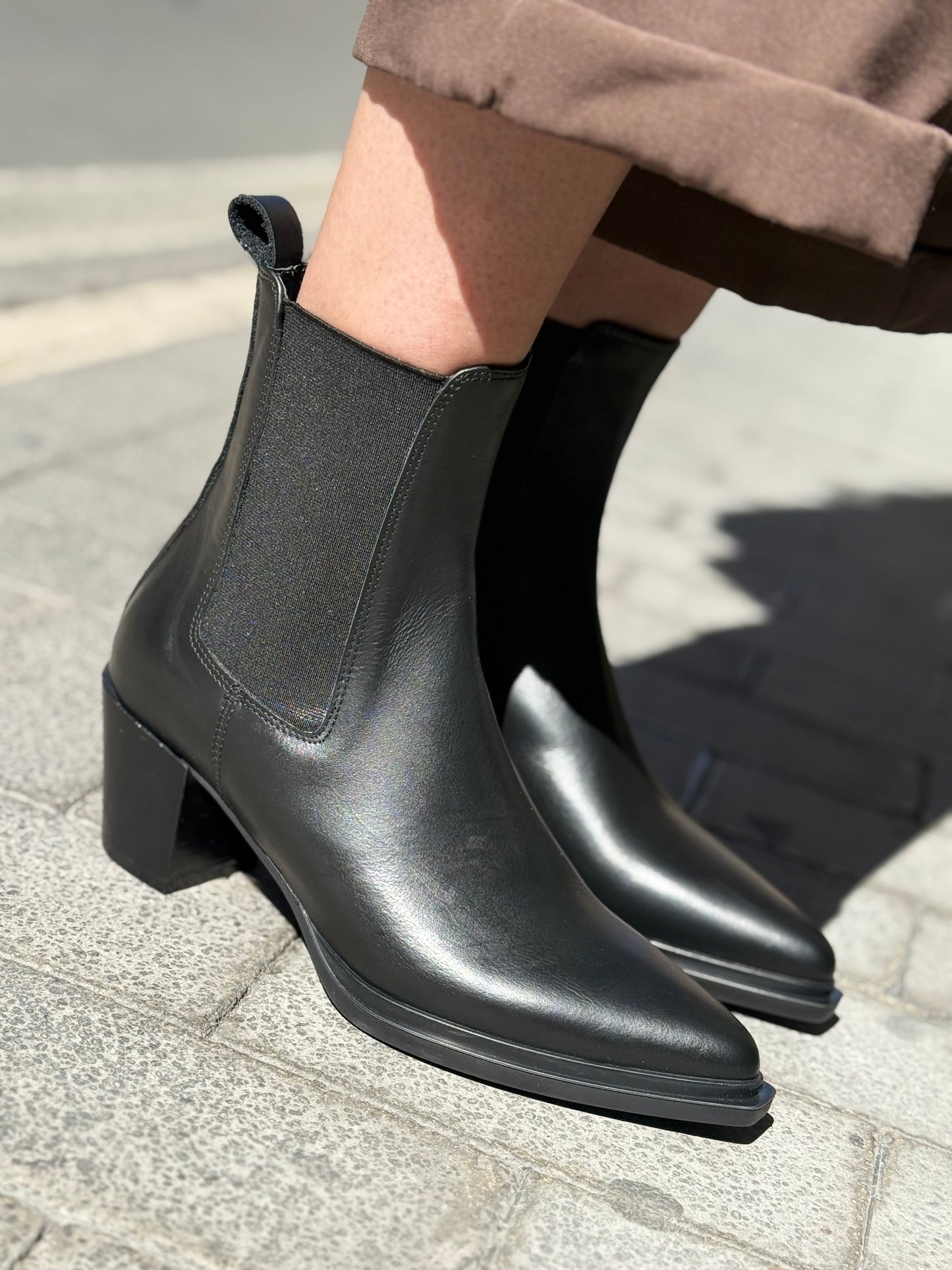 Bianca Dì tronchetto texano NERO