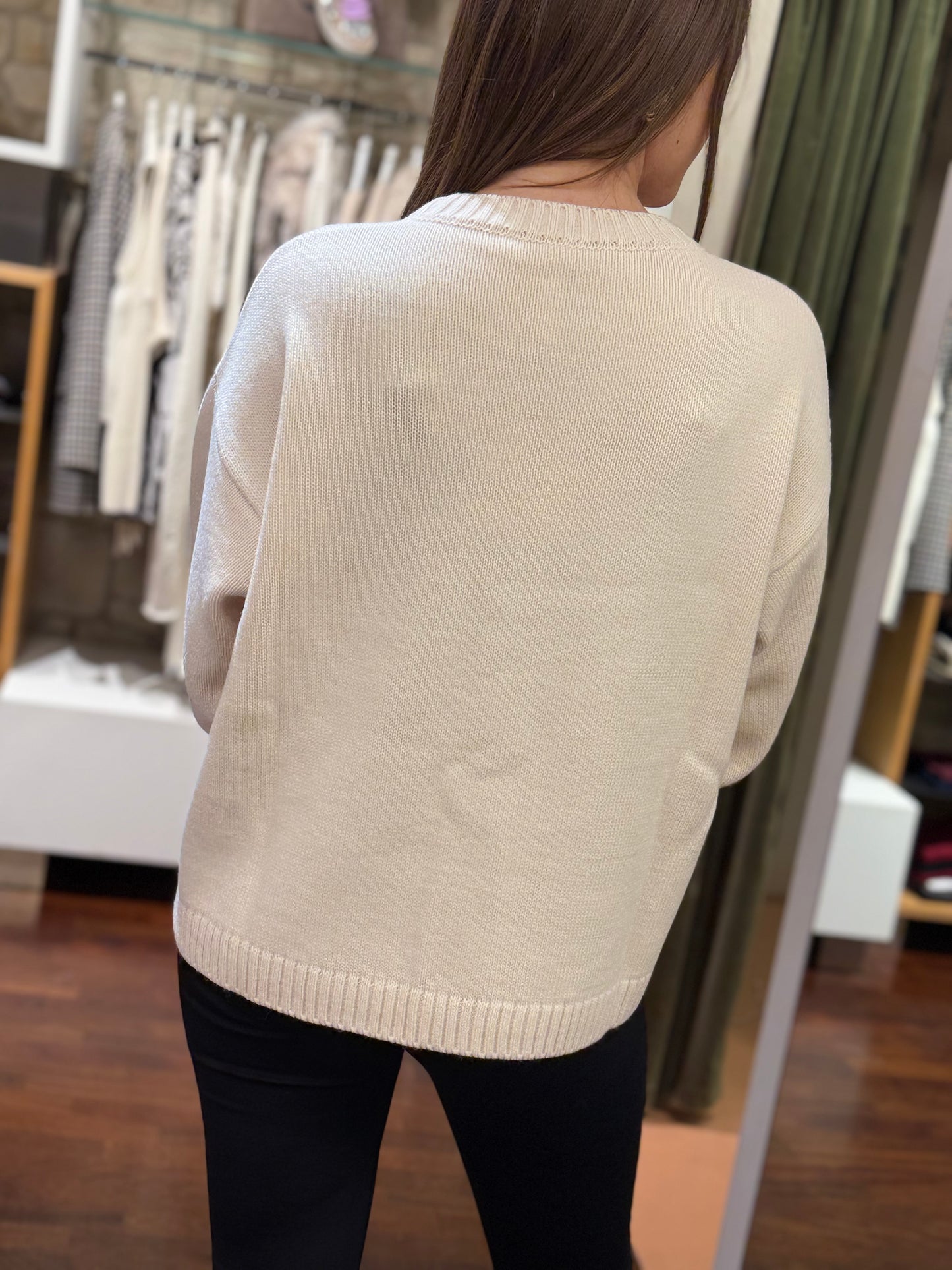 Tensione in Maglia "RUE CAMBON" PANNA/VINO