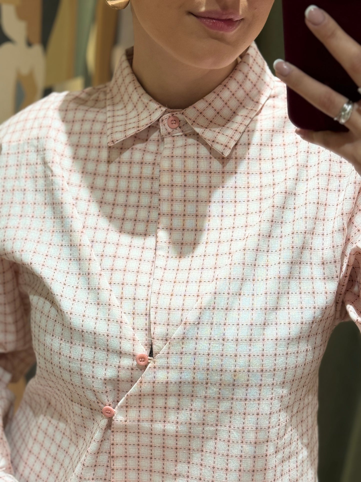 Camicia Check Rosa