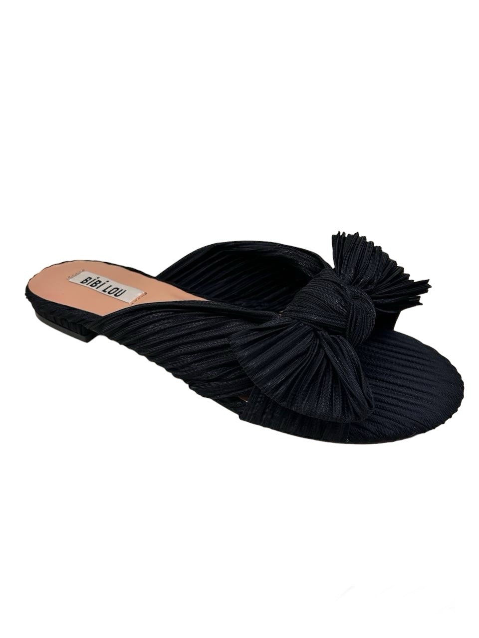 Bibi Lou-Sandali flat con fiocco var. nero