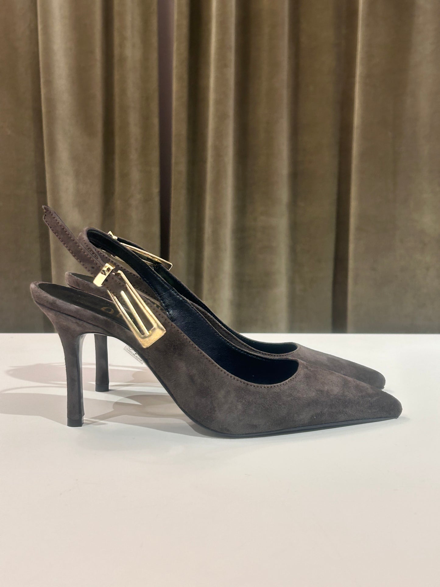 Ovyè Slingback scamosciata MORO