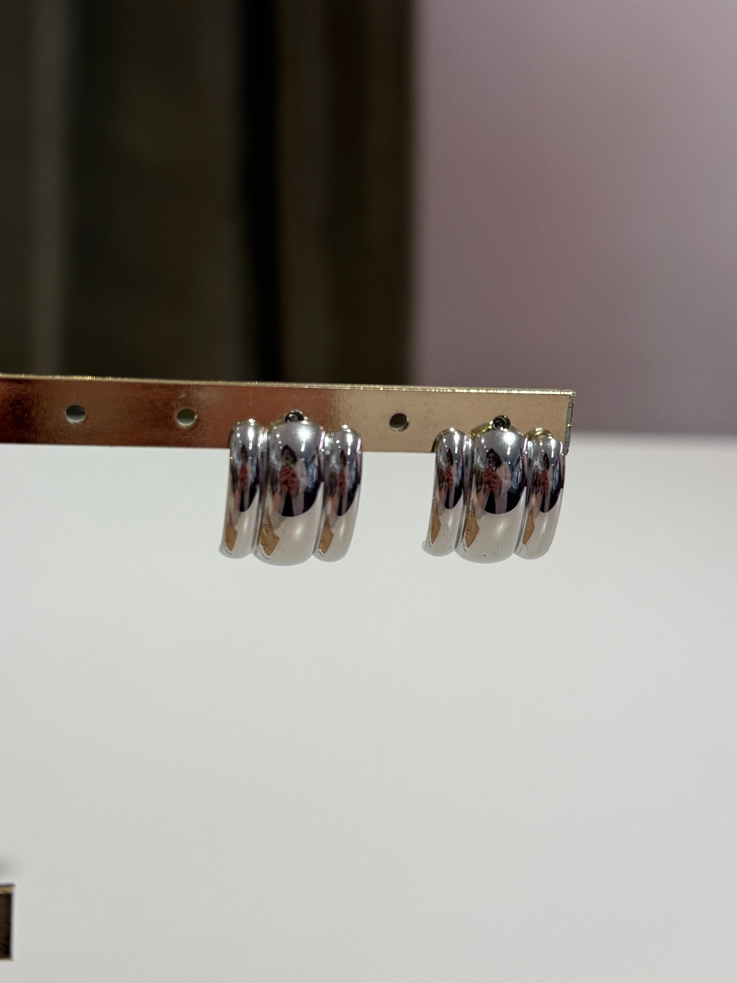 Orecchini tripla fascia Argento