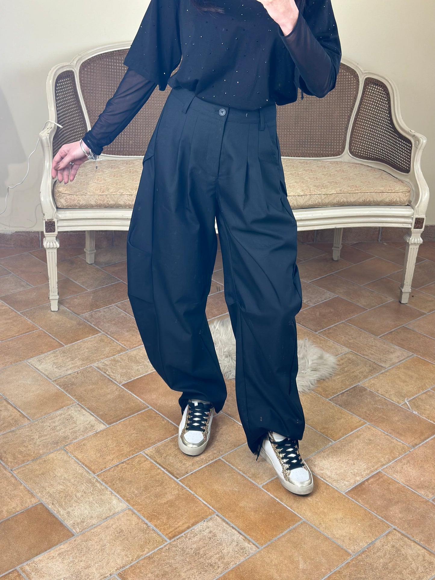 Pantalone Baloon NERO “Francesca”