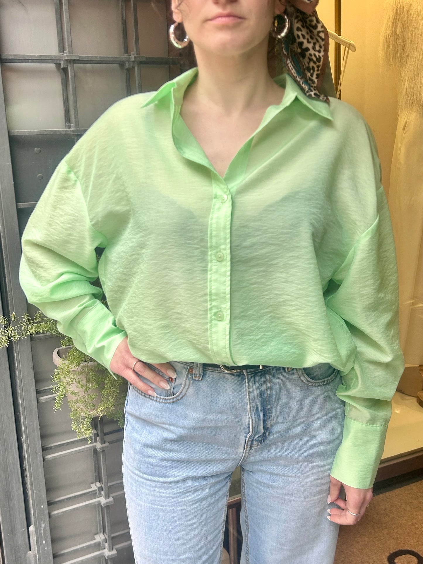 Anonyme Camicia TENCEL SHIRT mint