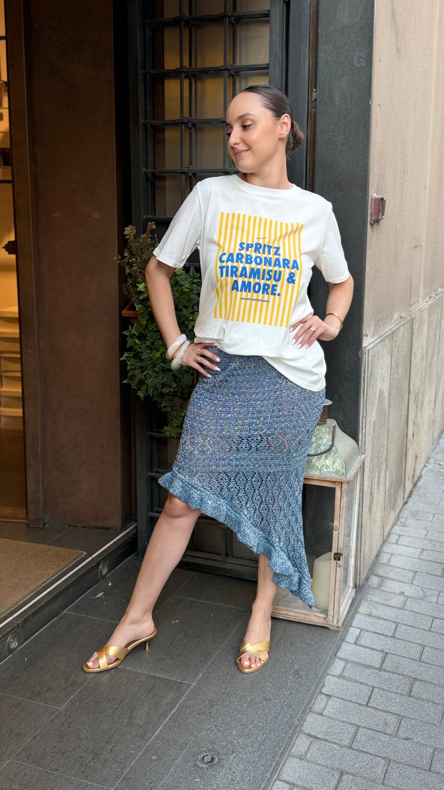 T-shirt "SPRITZ,CARBONARA...