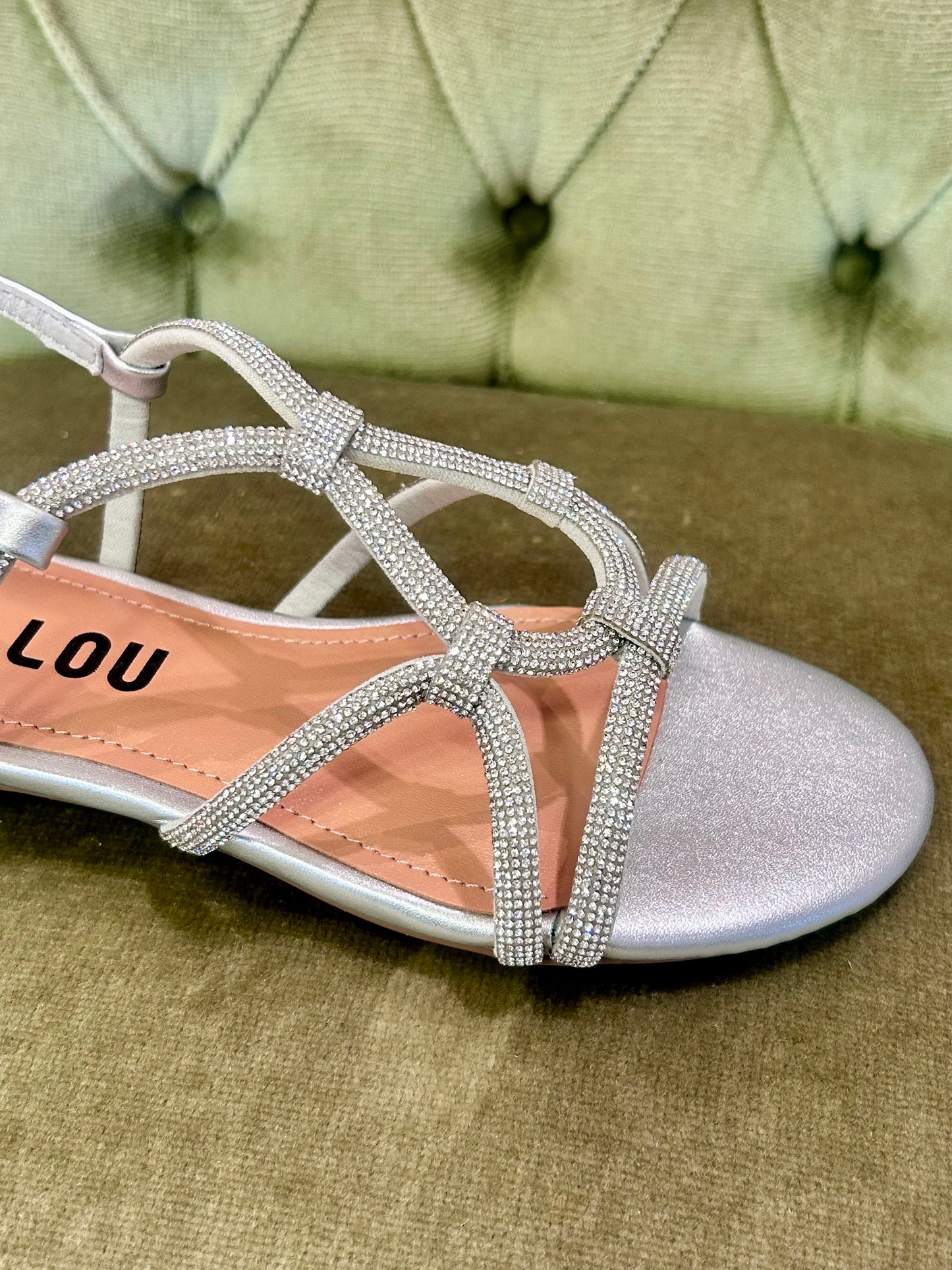 BIBI LOU sandalo strass argento