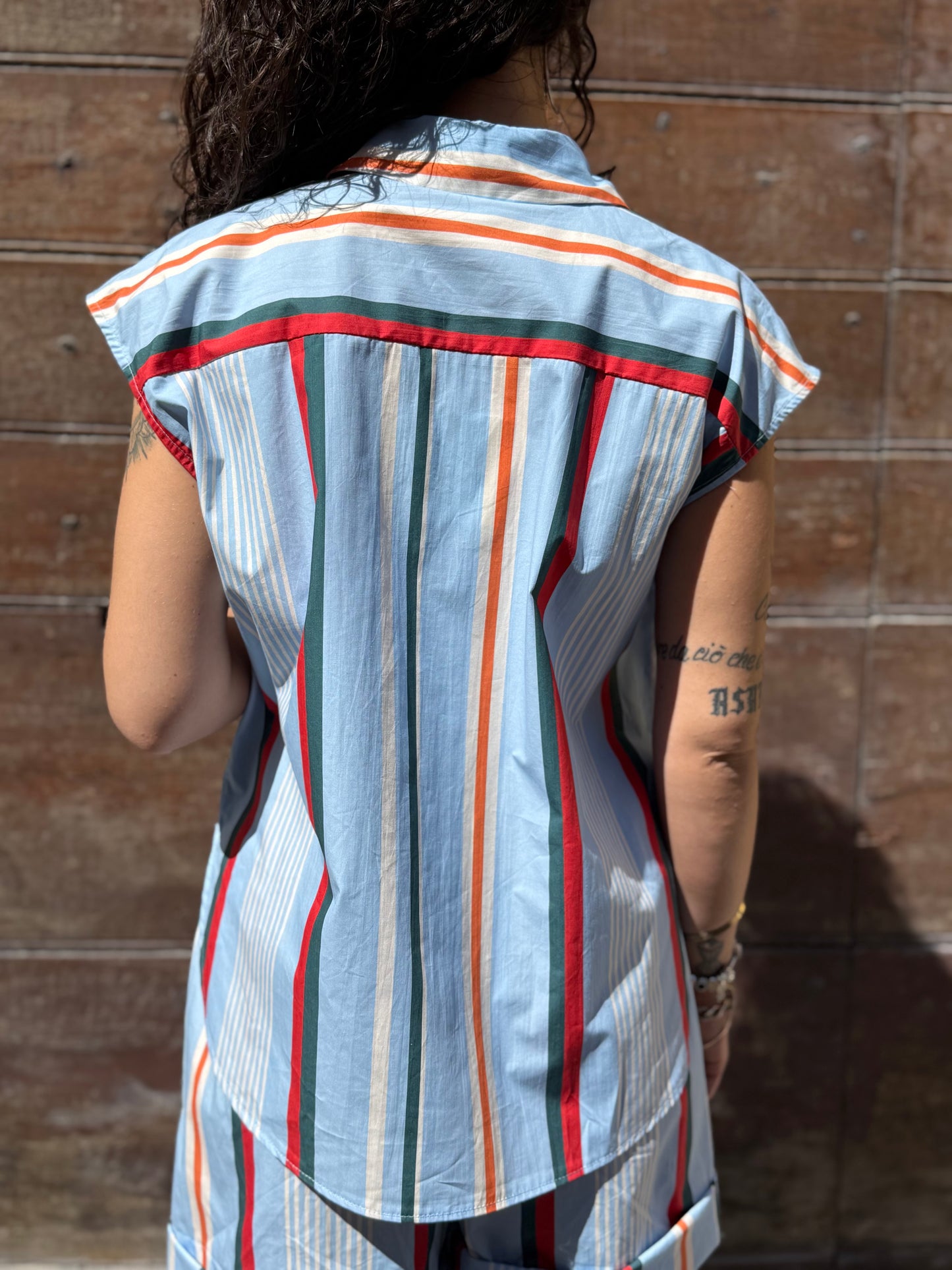 Tensione in Camicia a righe multicolor