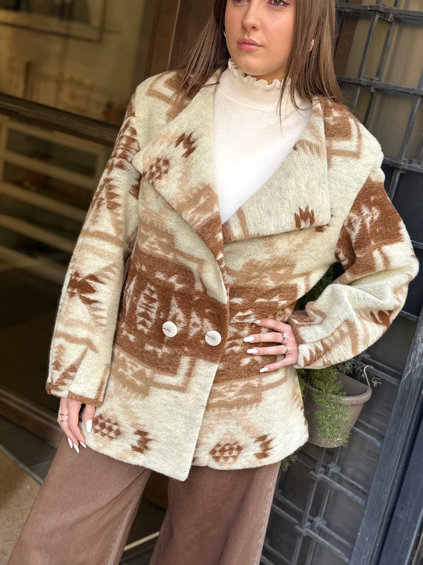 BohemianVì BOWOOL COAT/MILK