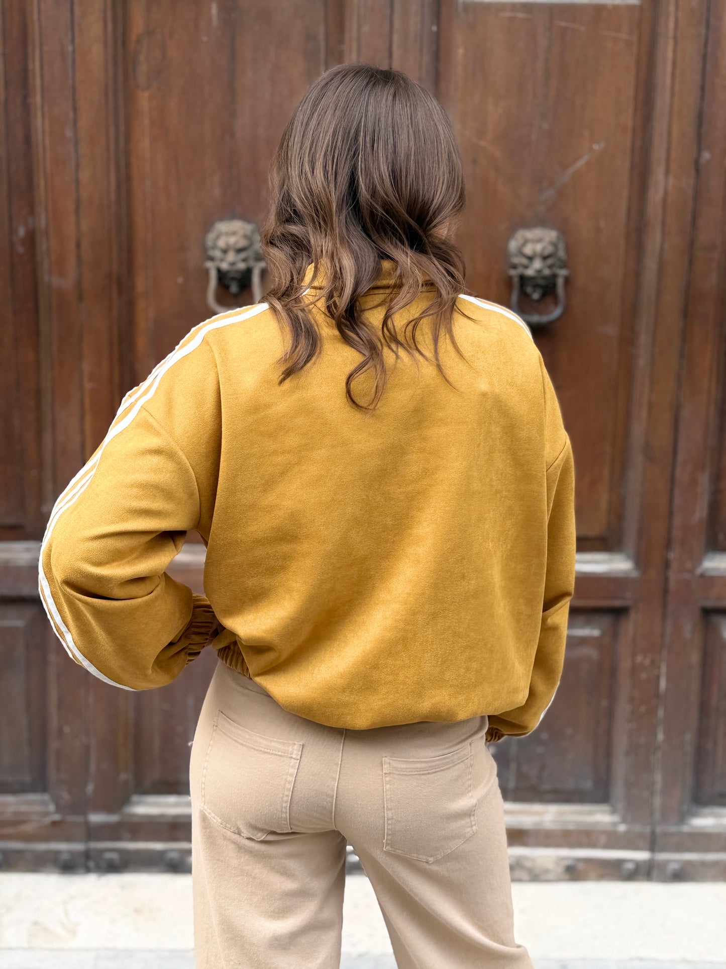 Felpa Sporty Chic Ocra